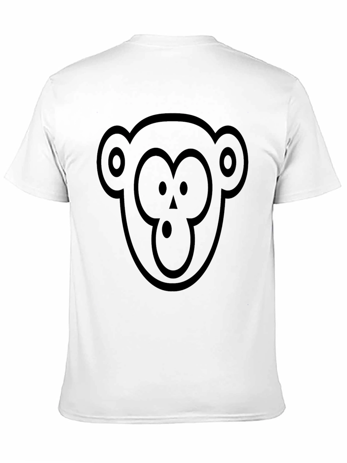 Monkey Face Graphic Black T-Shirt