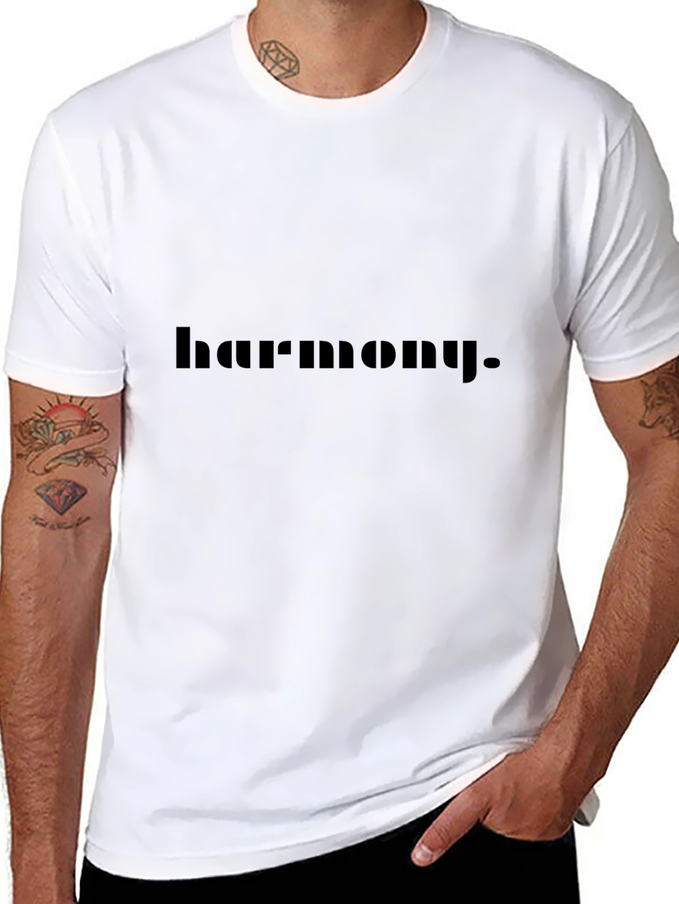 Harmony Graphic Print Black T-Shirt