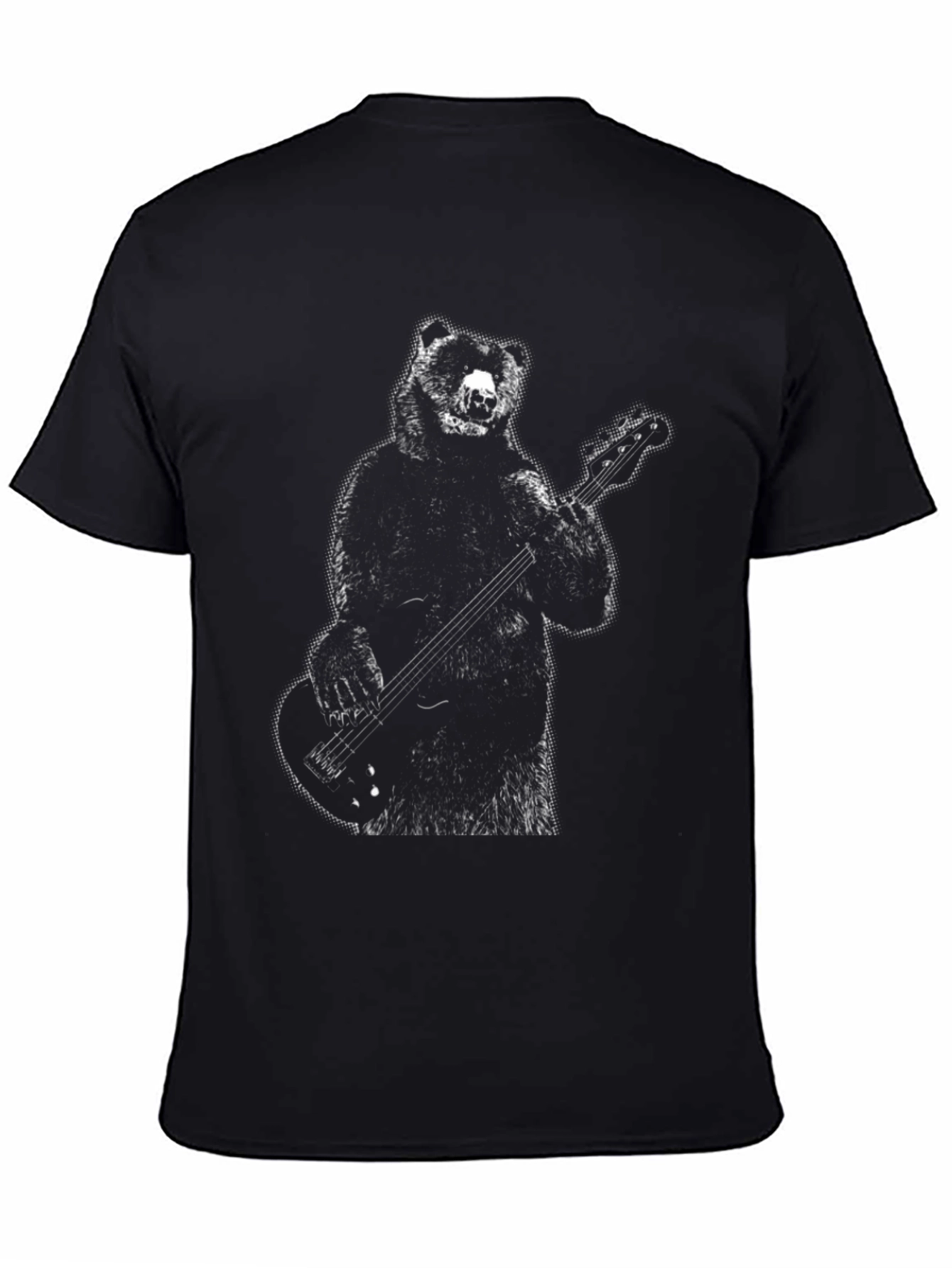 Bear Playing Bass Guitar Graphic Tee