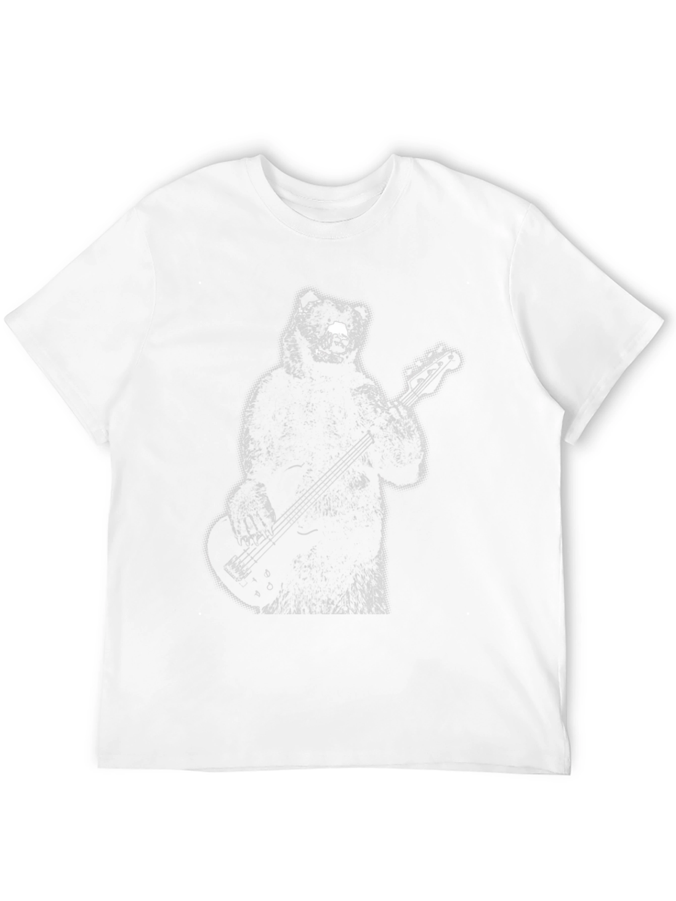 Bear Playing Bass Guitar Graphic Tee