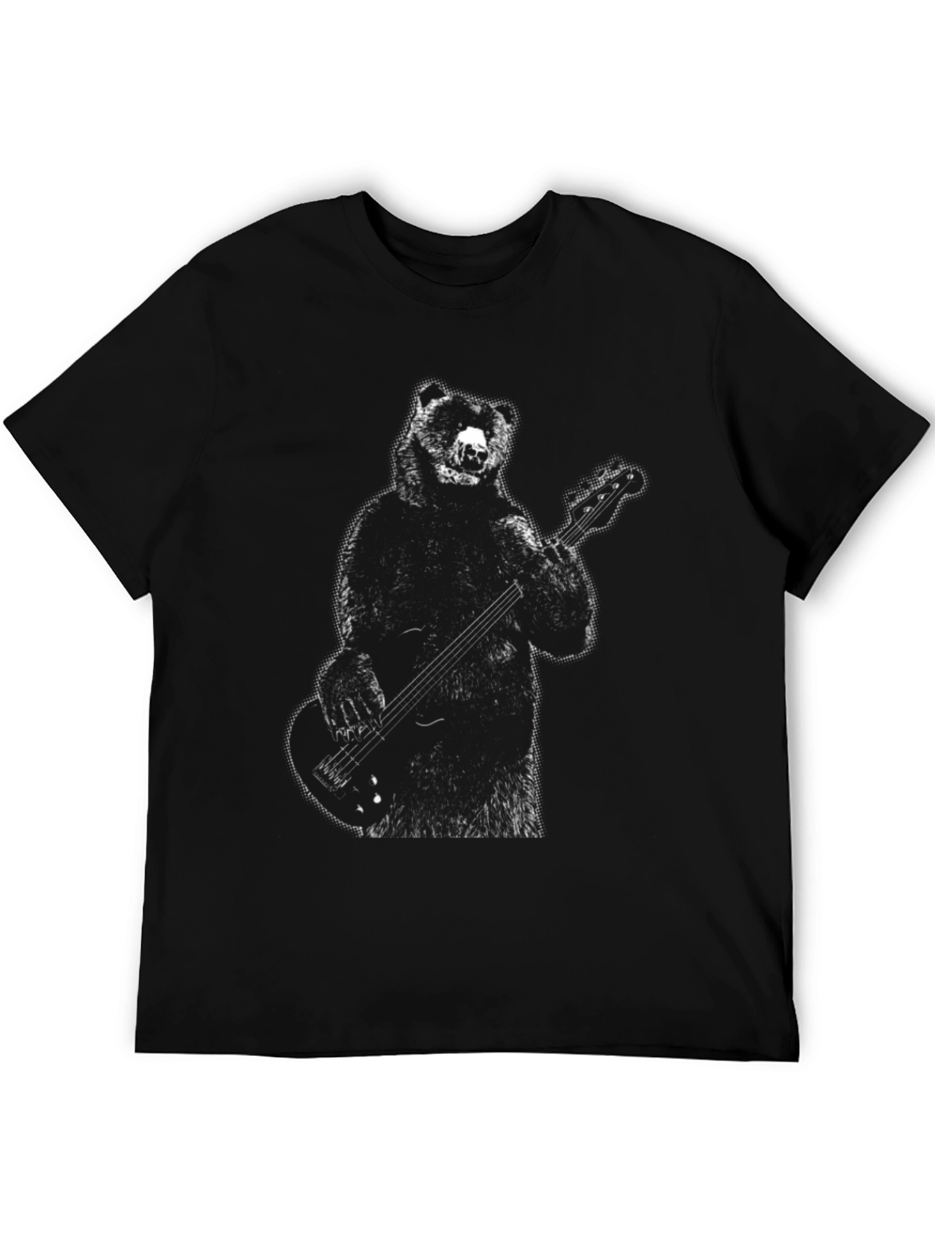Bear Playing Bass Guitar Graphic Tee