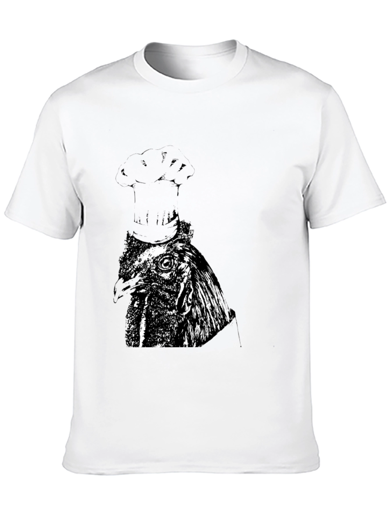 Chef Chicken Graphic Tee - Black Cotton T-Shirt