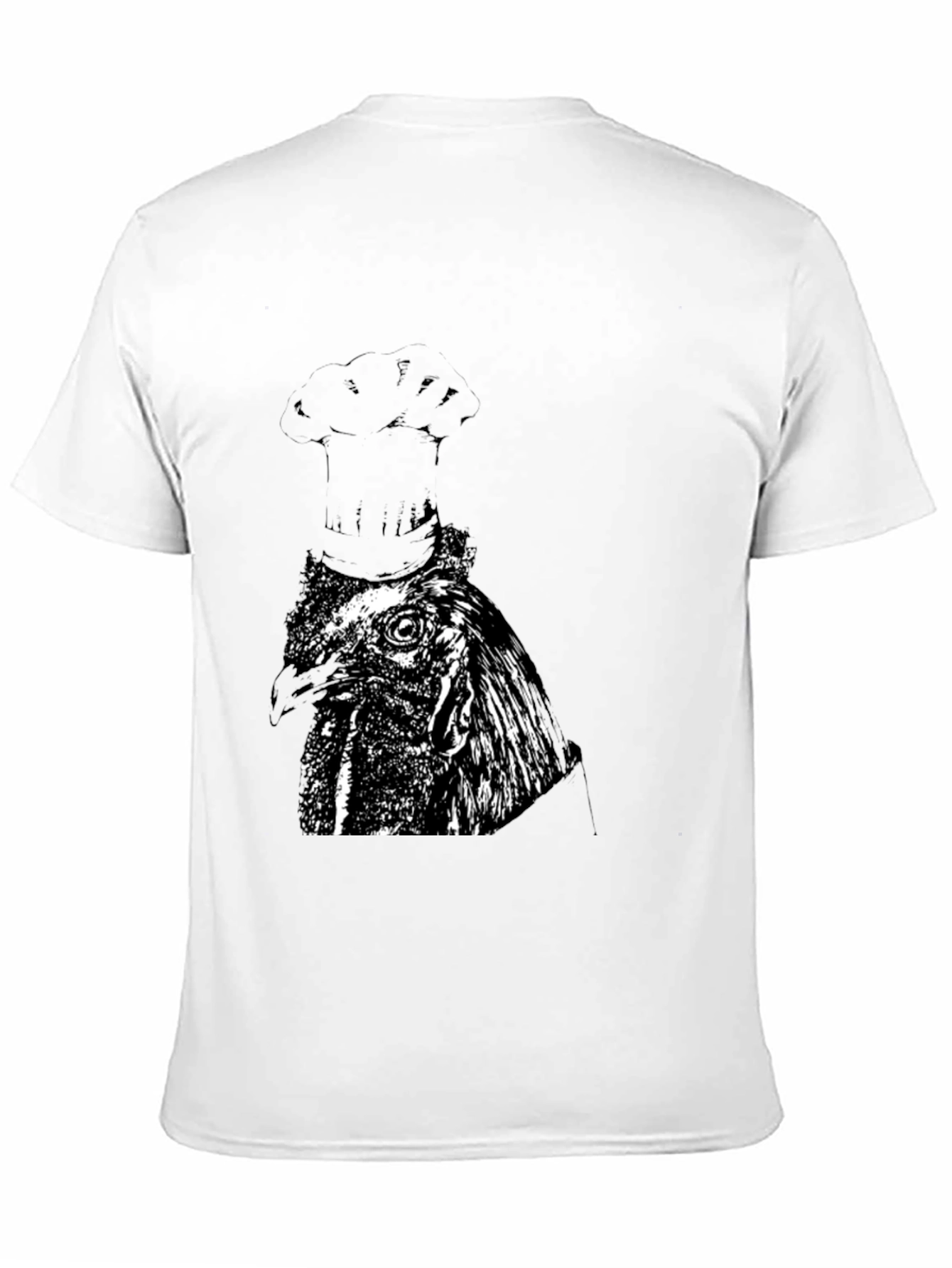 Chef Chicken Graphic Tee - Black Cotton T-Shirt