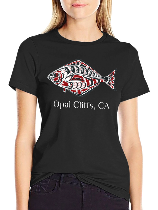 Opal Cliffs CA Fish Graphic T-Shirt
