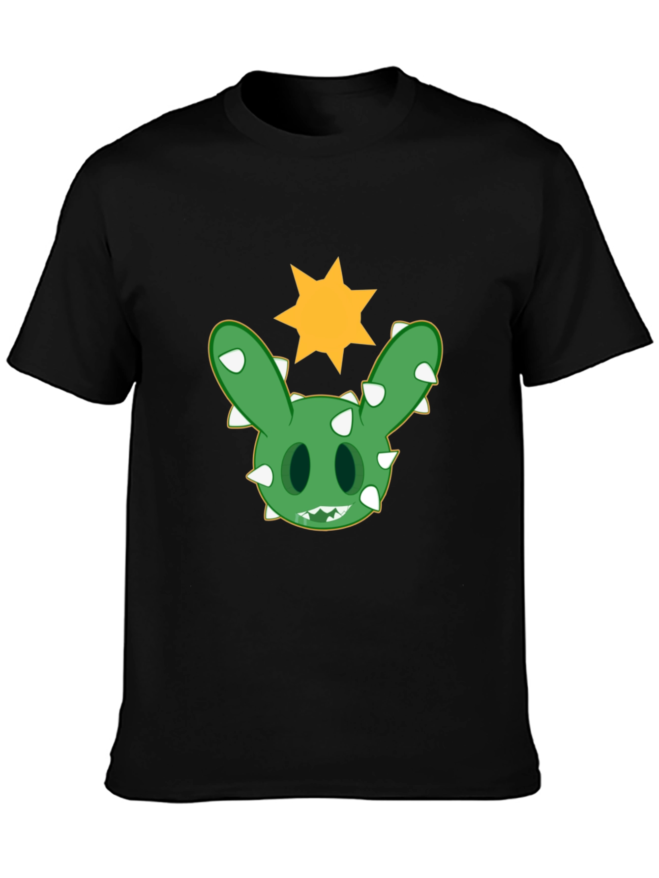 Cactus Bunny Graphic T-Shirt - Black Cotton Tee