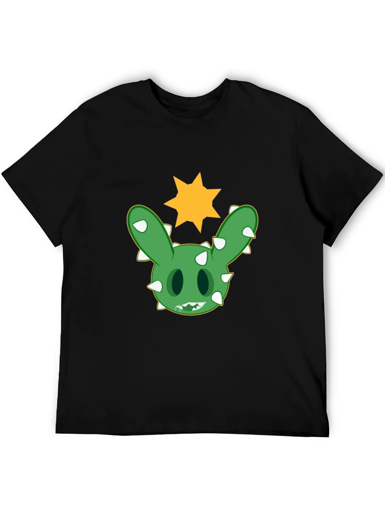 Cactus Bunny Graphic T-Shirt - Black Cotton Tee