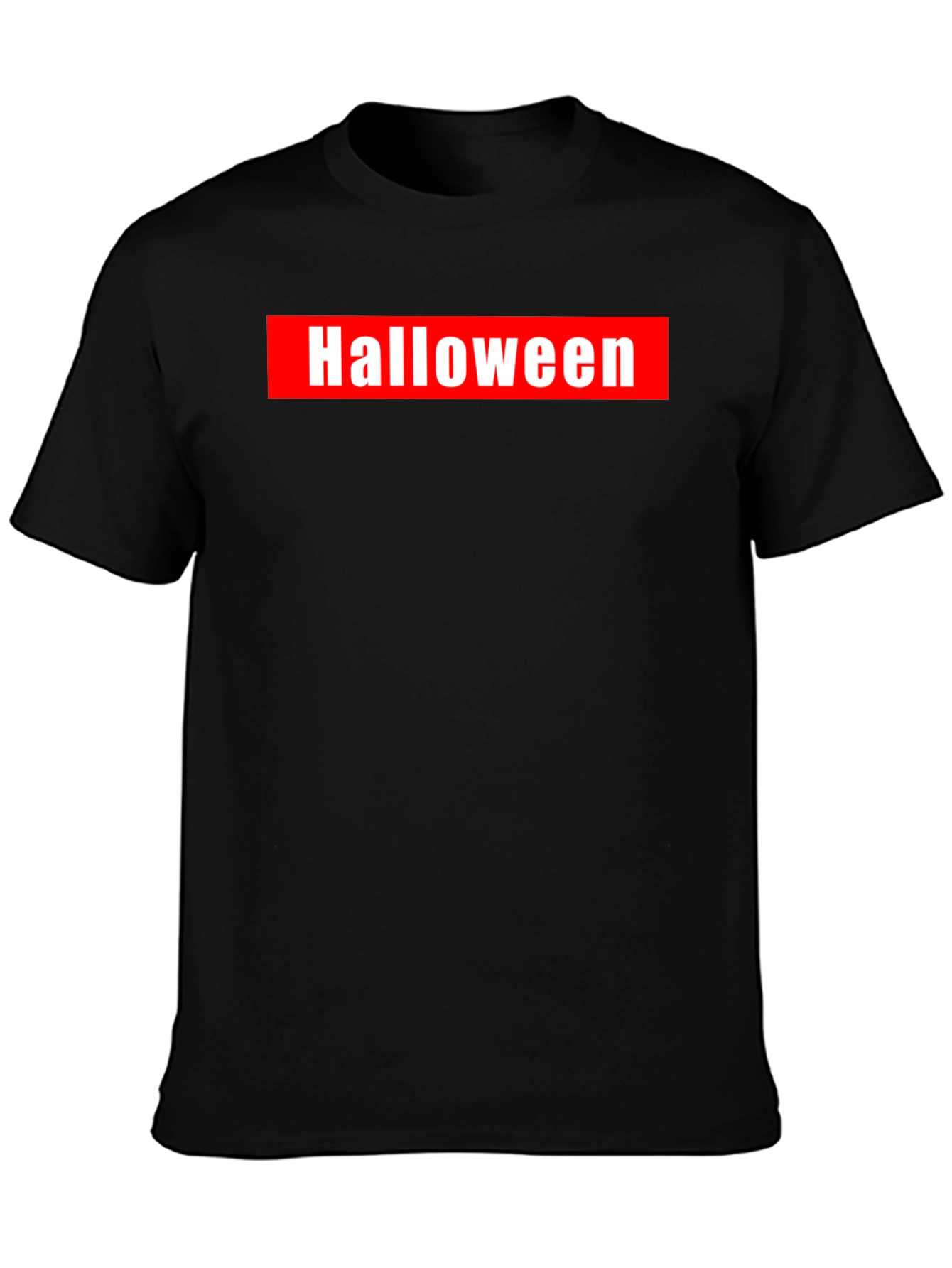 Halloween Graphic Tee - Red & White on Black