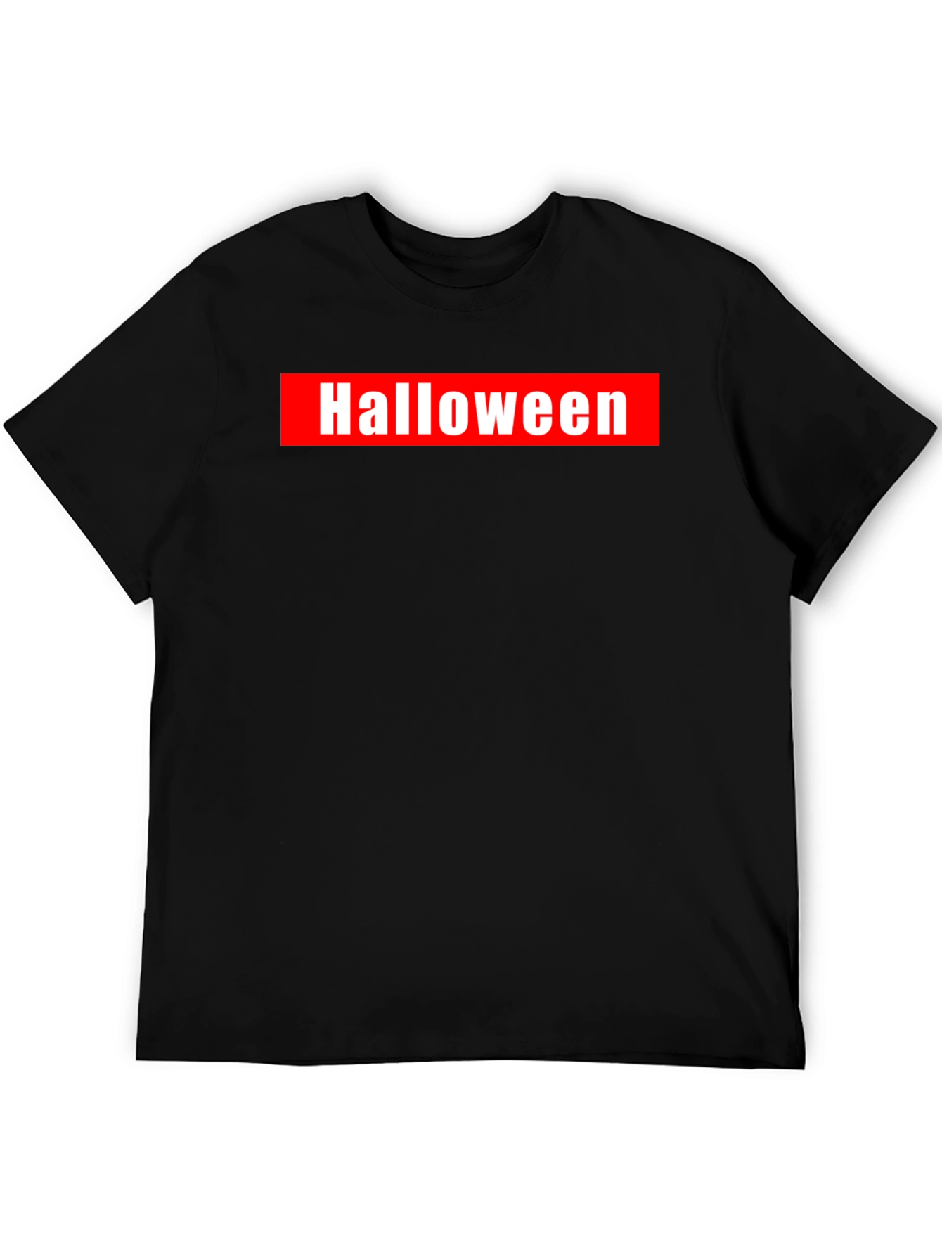 Halloween Graphic Tee - Red & White on Black