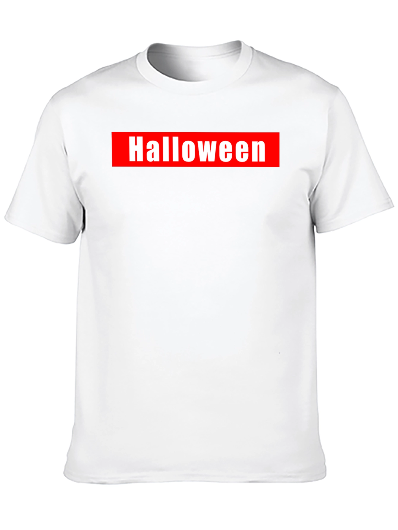 Halloween Graphic Tee - Red & White on Black