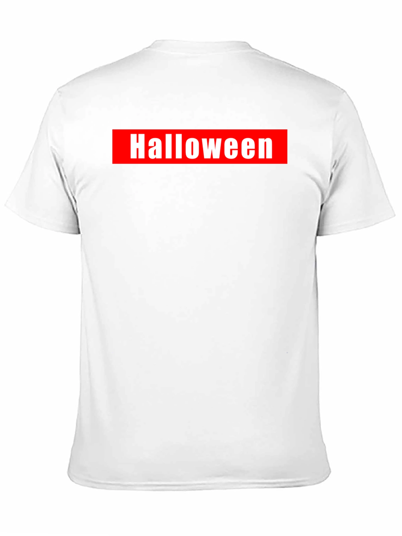 Halloween Graphic Tee - Red & White on Black