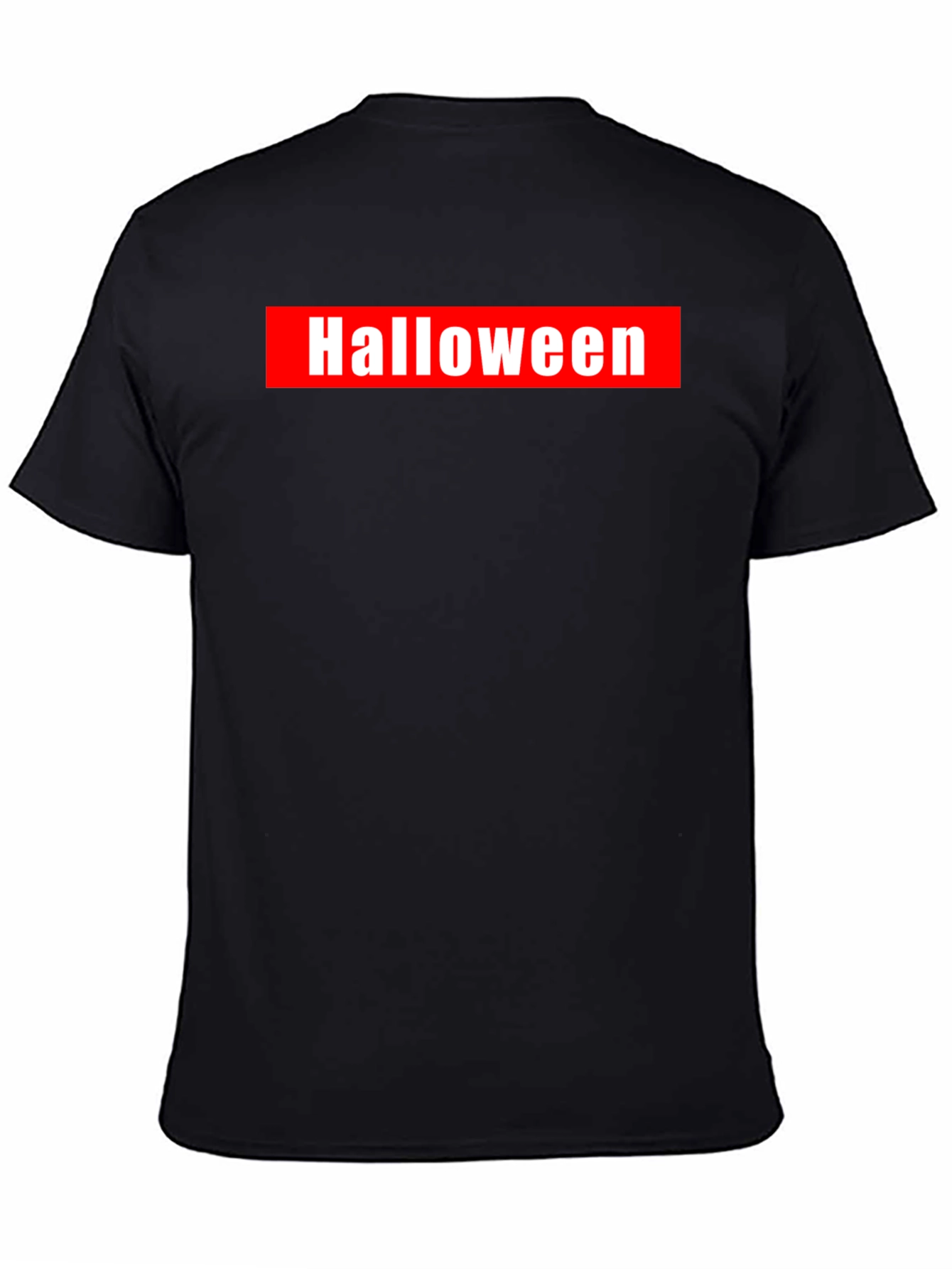 Halloween Graphic Tee - Red & White on Black