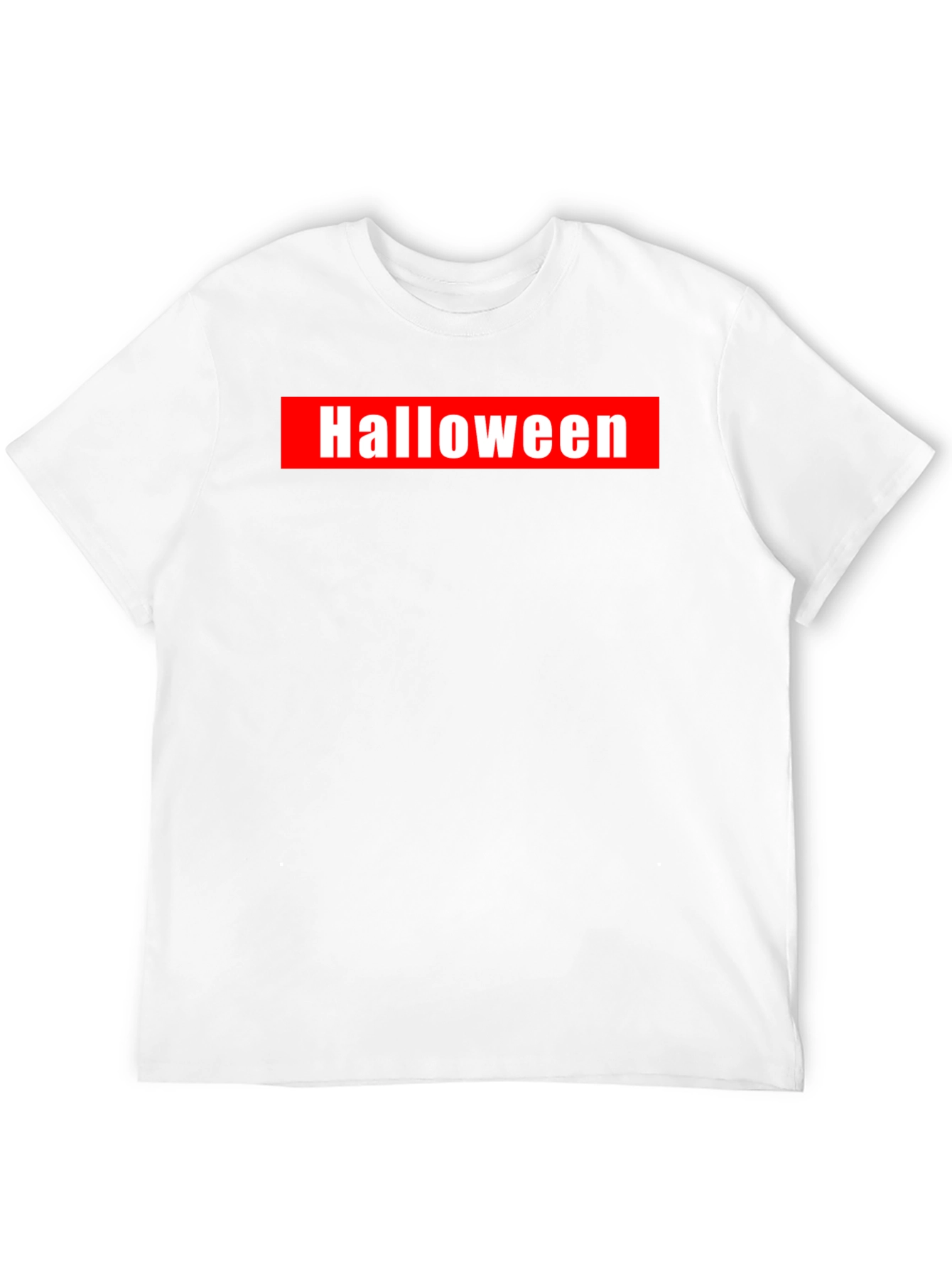 Halloween Graphic Tee - Red & White on Black