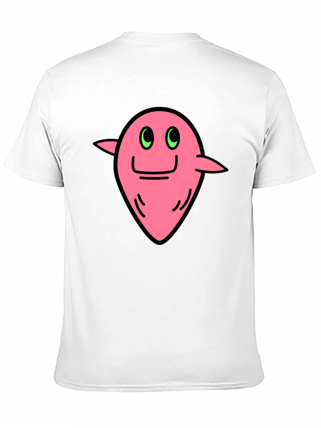 Funky Pink Character Graphic Black T-Shirt
