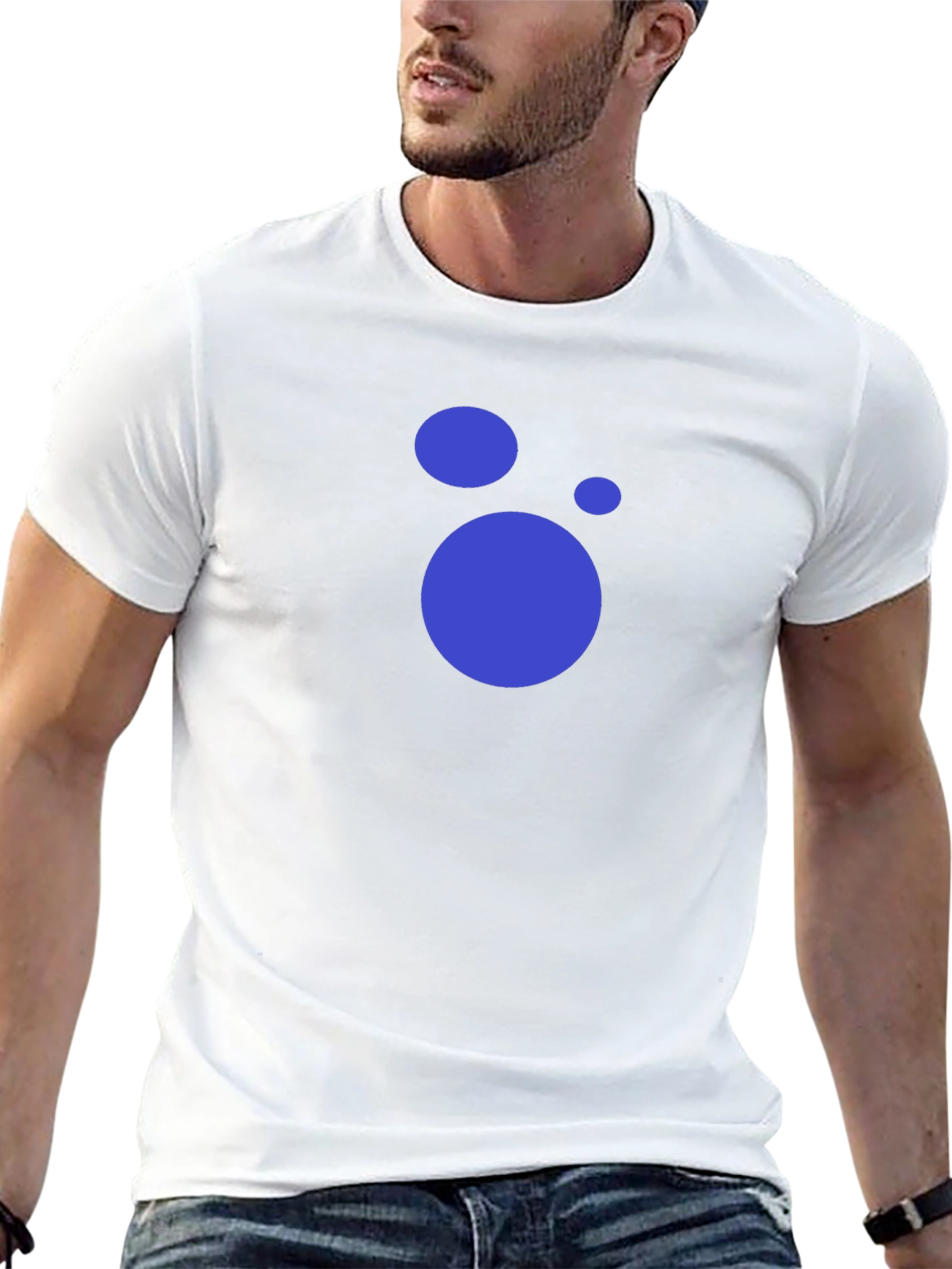 Modern Black T-Shirt with Abstract Circle Design