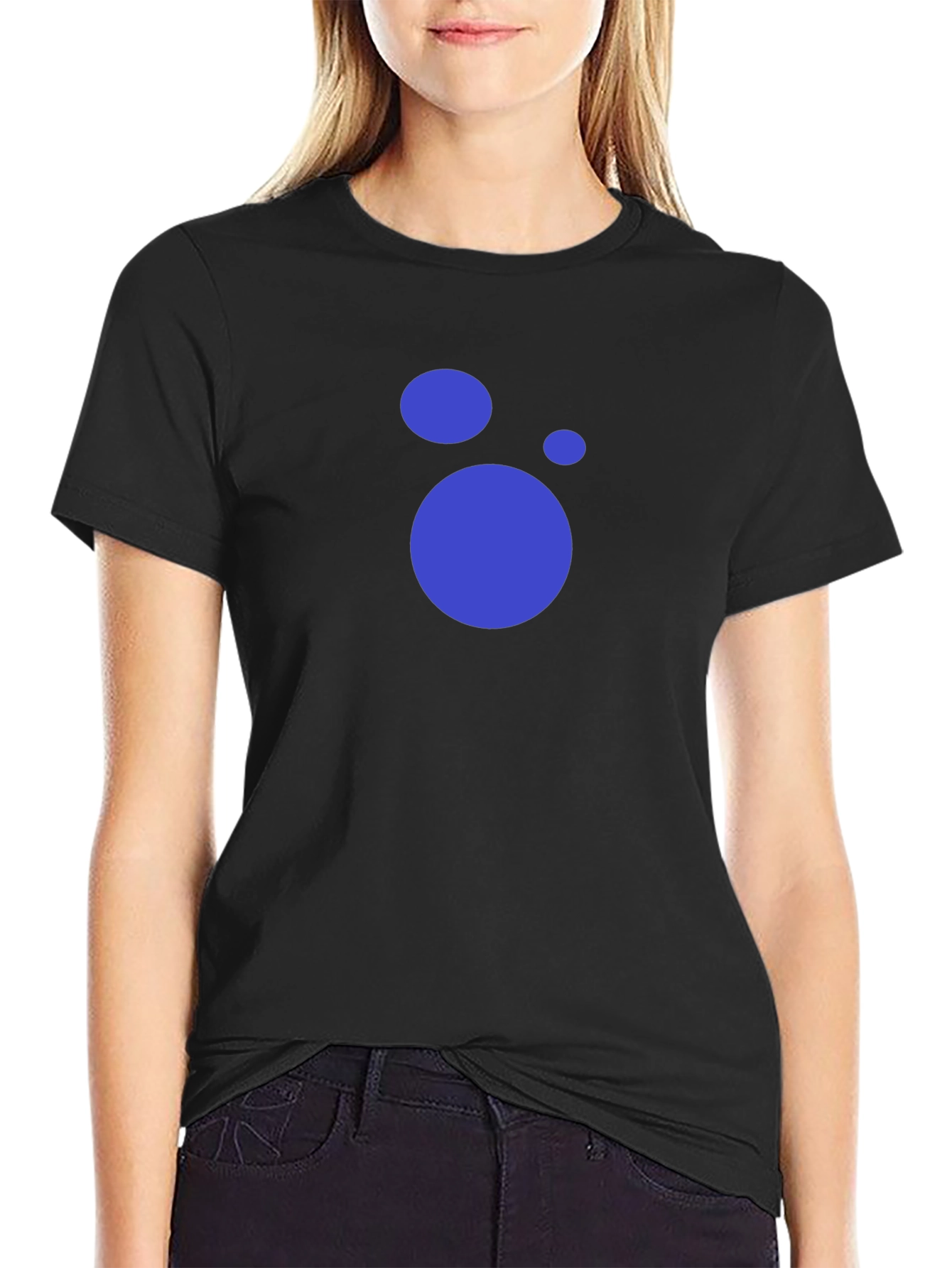 Modern Black T-Shirt with Abstract Circle Design