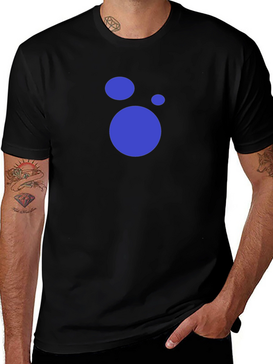 Modern Black T-Shirt with Abstract Circle Design