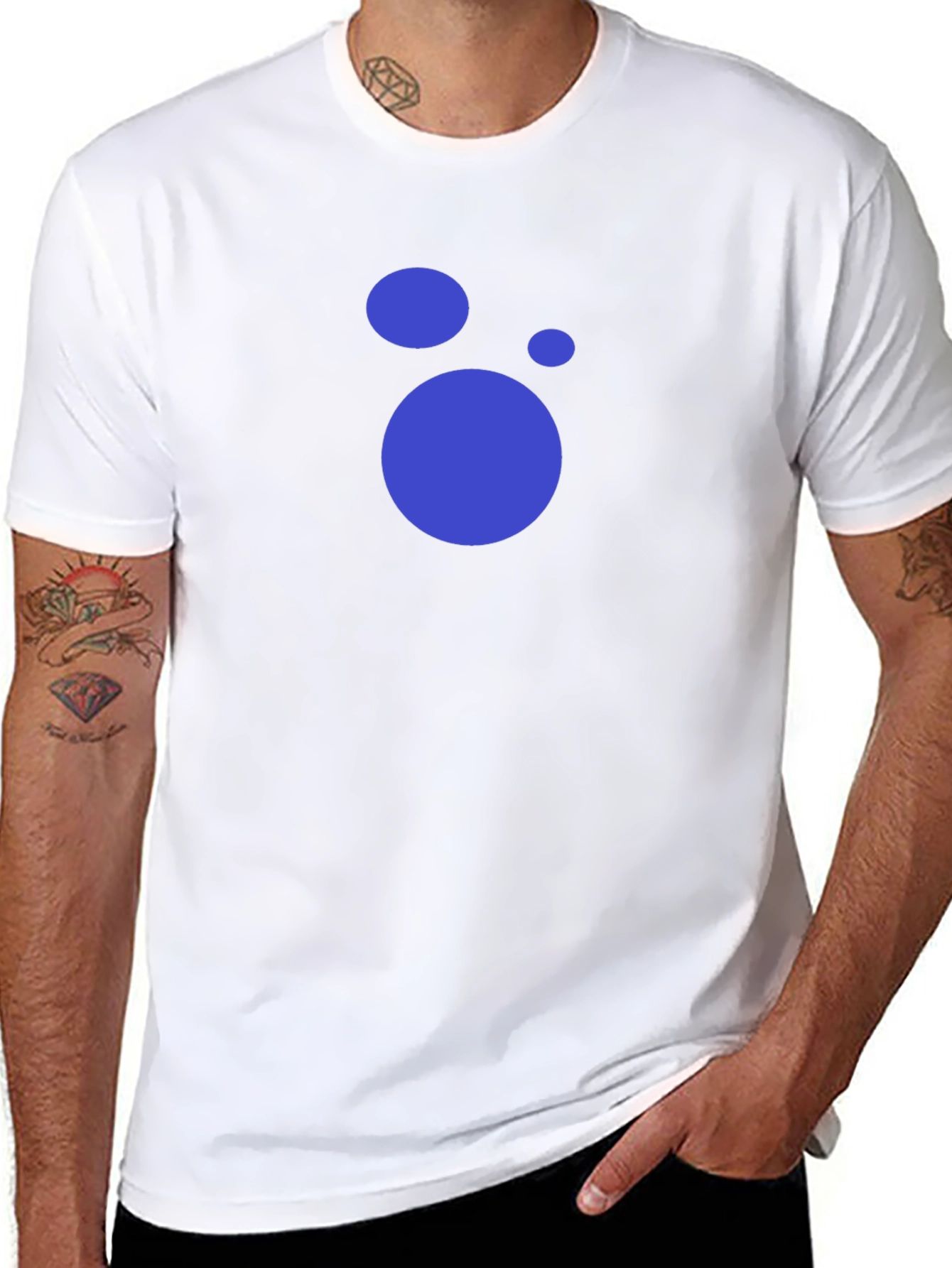 Modern Black T-Shirt with Abstract Circle Design