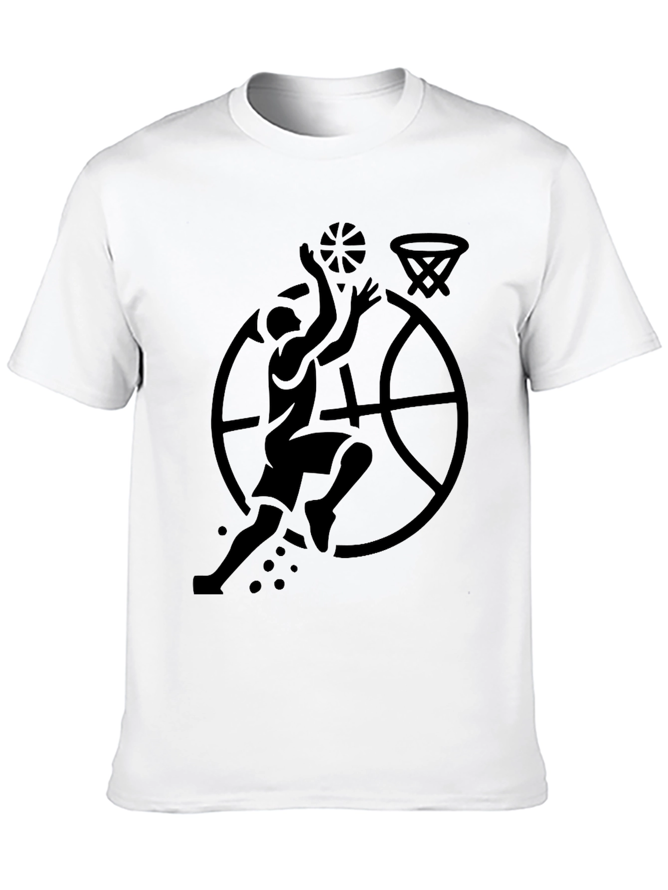 Black Basketball Graphic Tee for Men