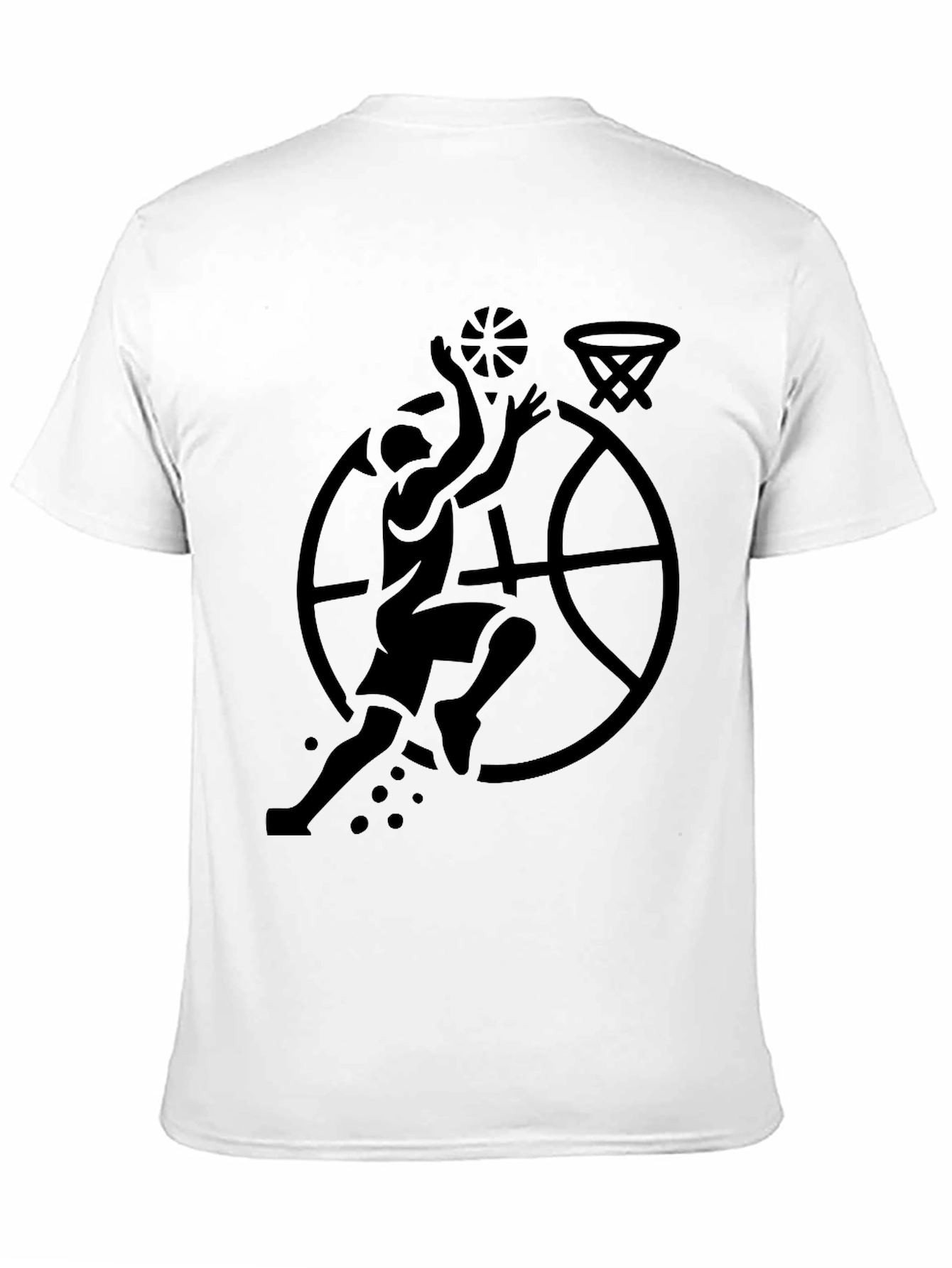Black Basketball Graphic Tee for Men