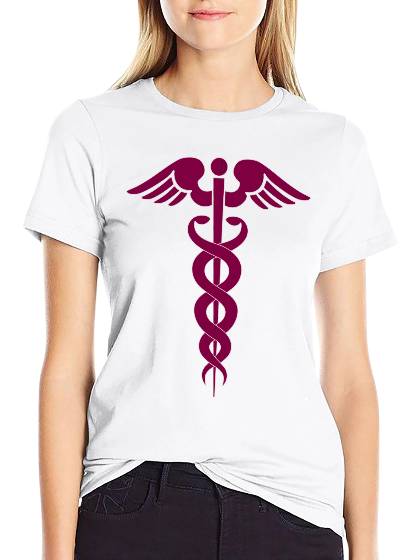 Medical Caduceus Black T-Shirt