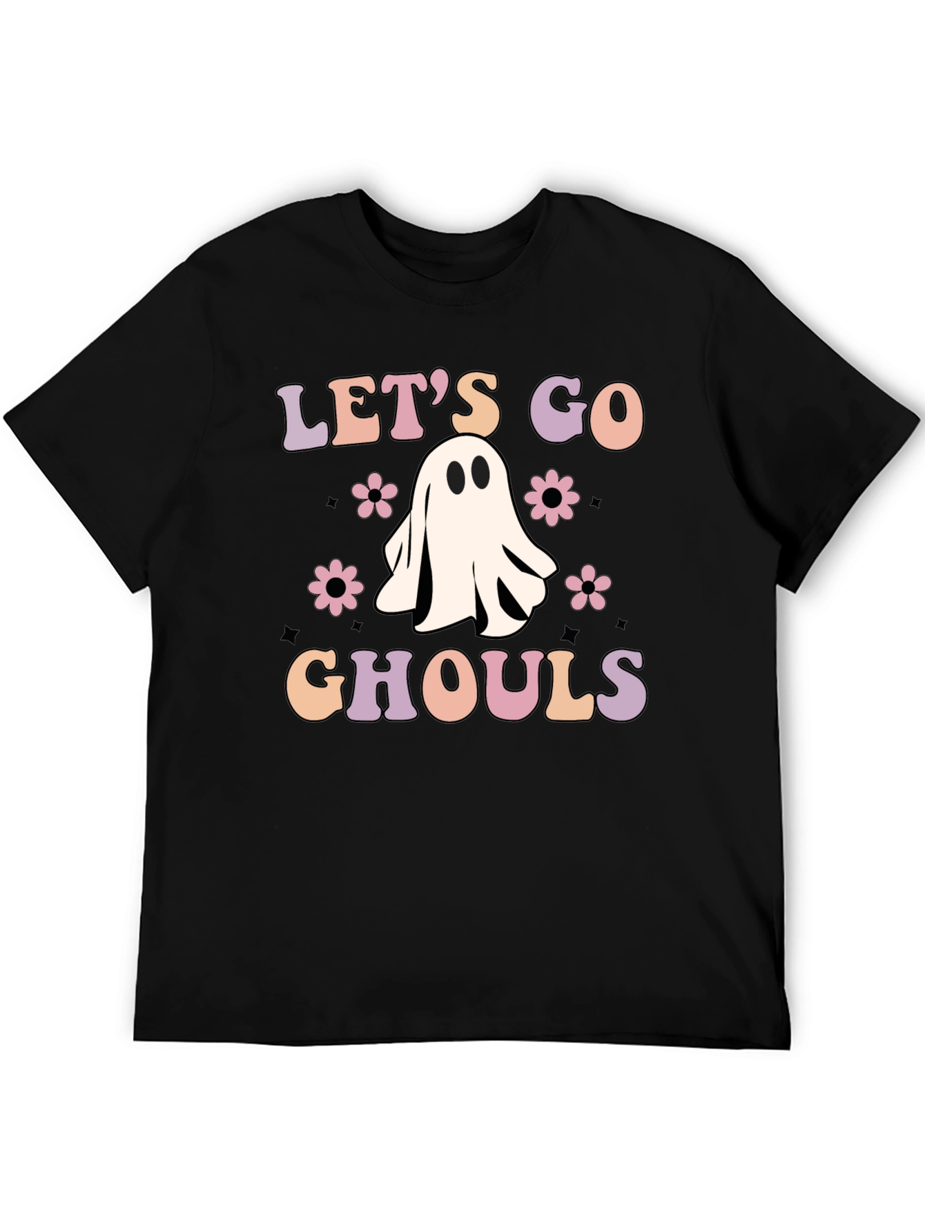 Lets Go Ghouls Black Graphic Tee
