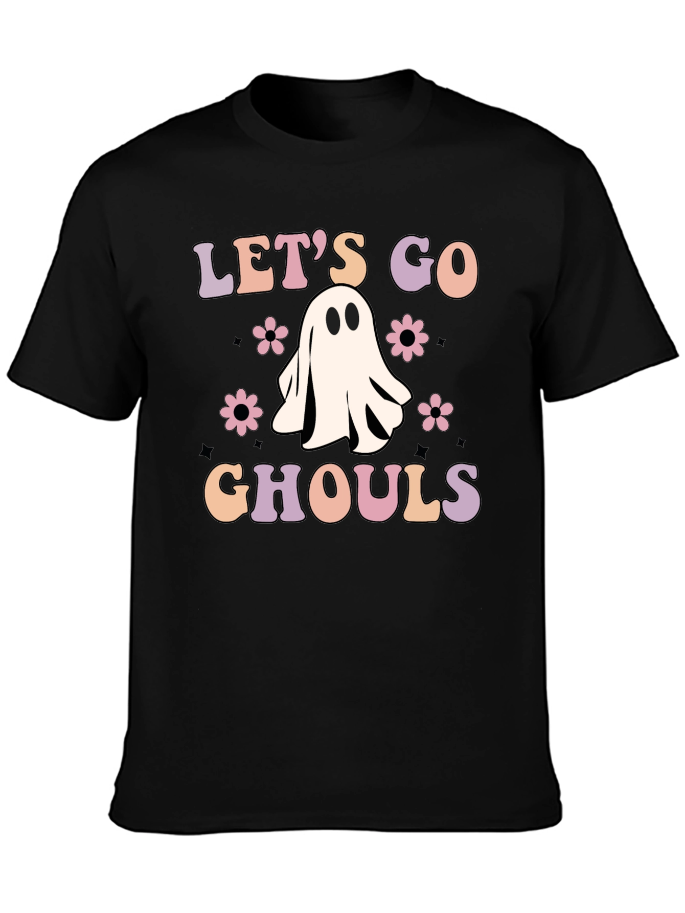 Lets Go Ghouls Black Graphic Tee