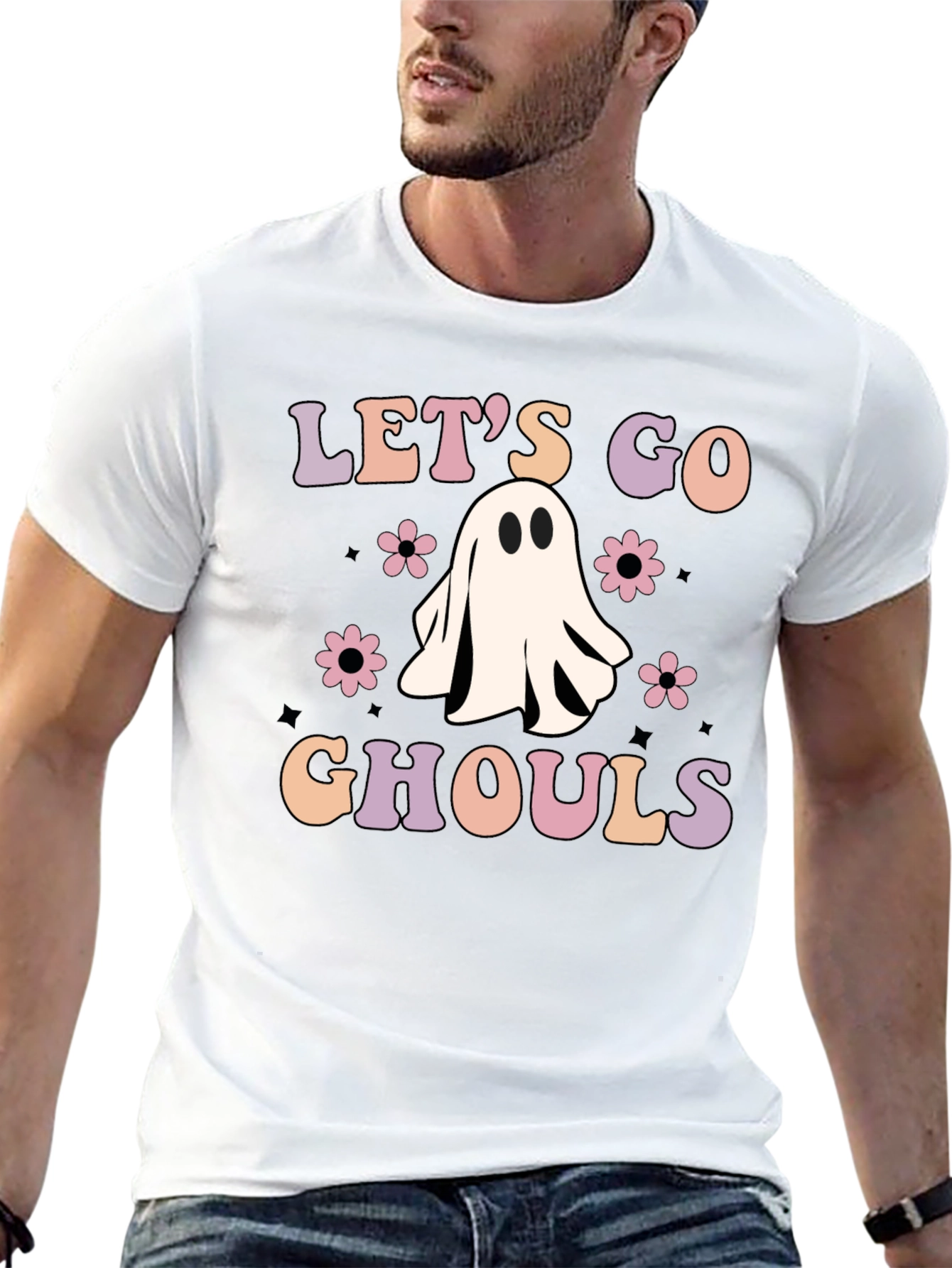 Lets Go Ghouls Black Graphic Tee