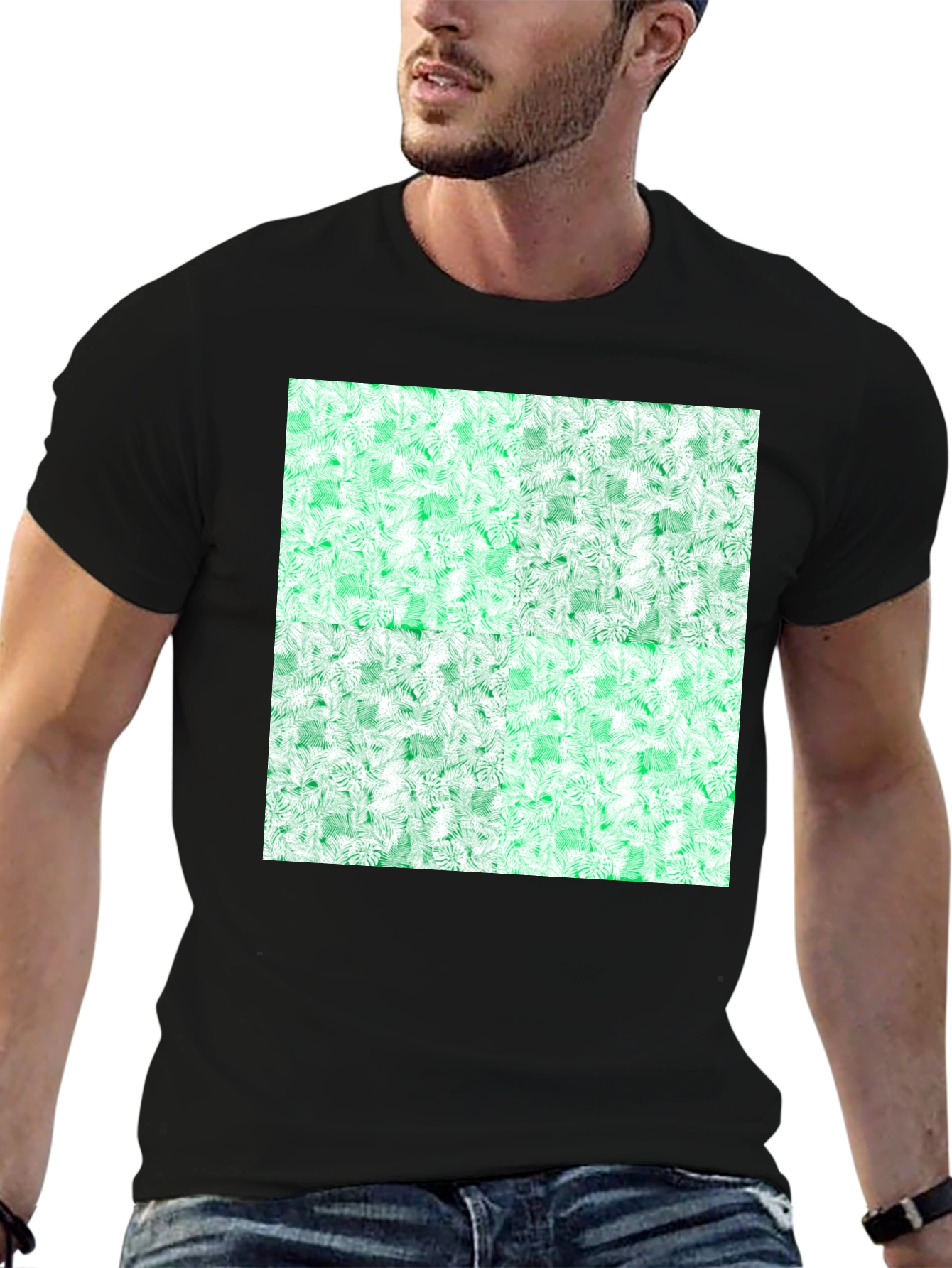 Emerald Fractal Pattern T-Shirt