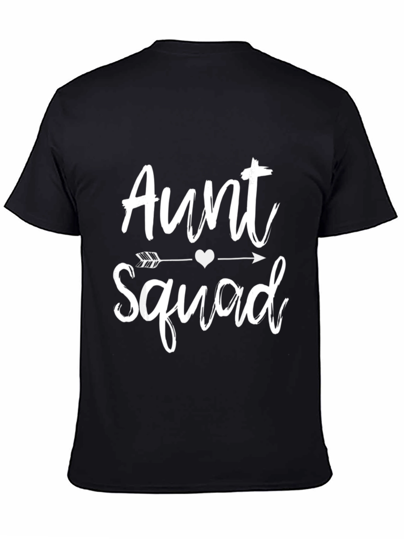 Aunt Squad Black Cotton Graphic T-Shirt