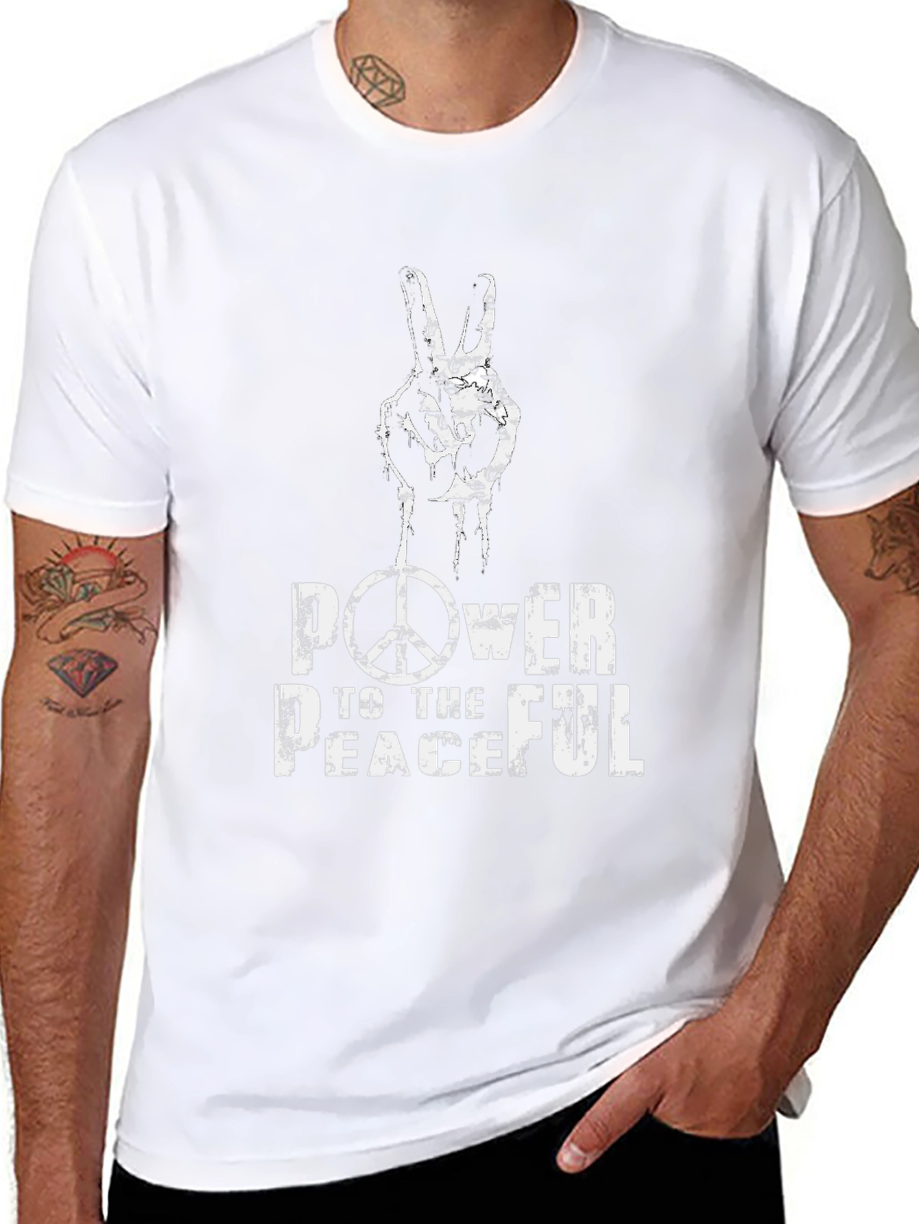 Power To The Peaceful Graphic T-Shirt