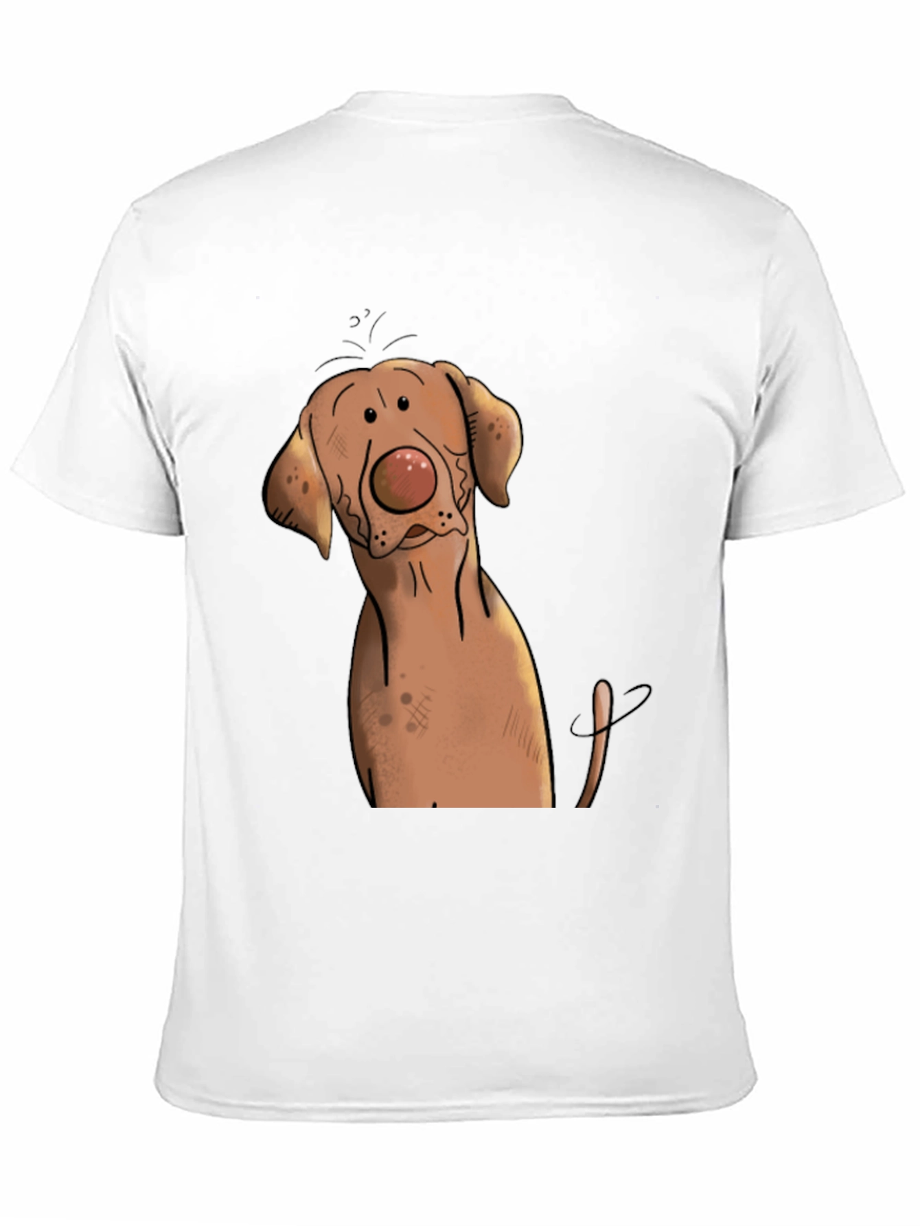 Funny Dog Graphic Tee - Black Cotton T-Shirt