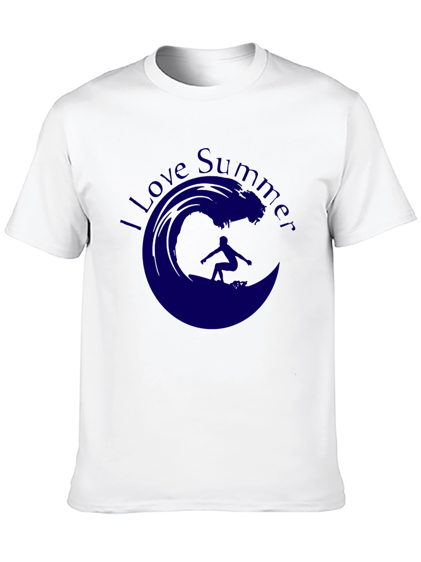 I Love Summer T-Shirt - Surfing Wave Design