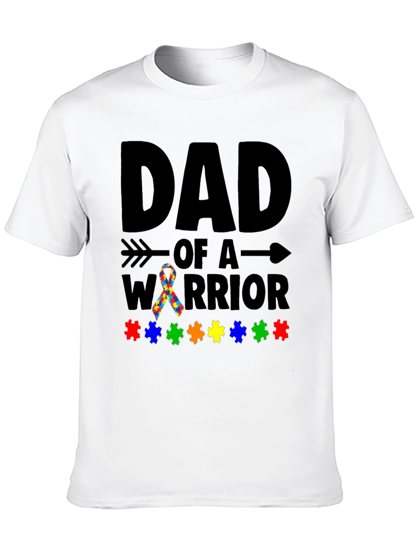Dad of a Warrior Autism Awareness T-Shirt
