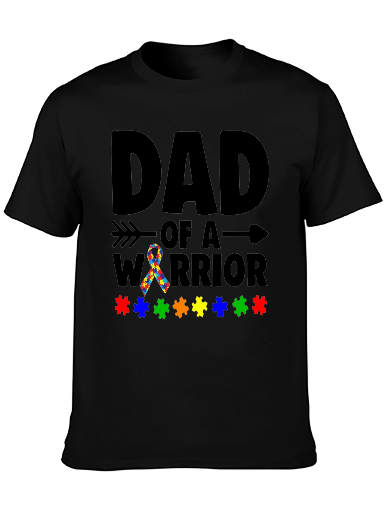 Dad of a Warrior Autism Awareness T-Shirt