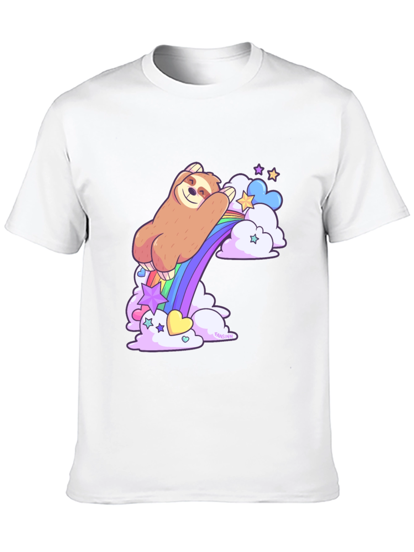 Sloth Riding Rainbow T-Shirt