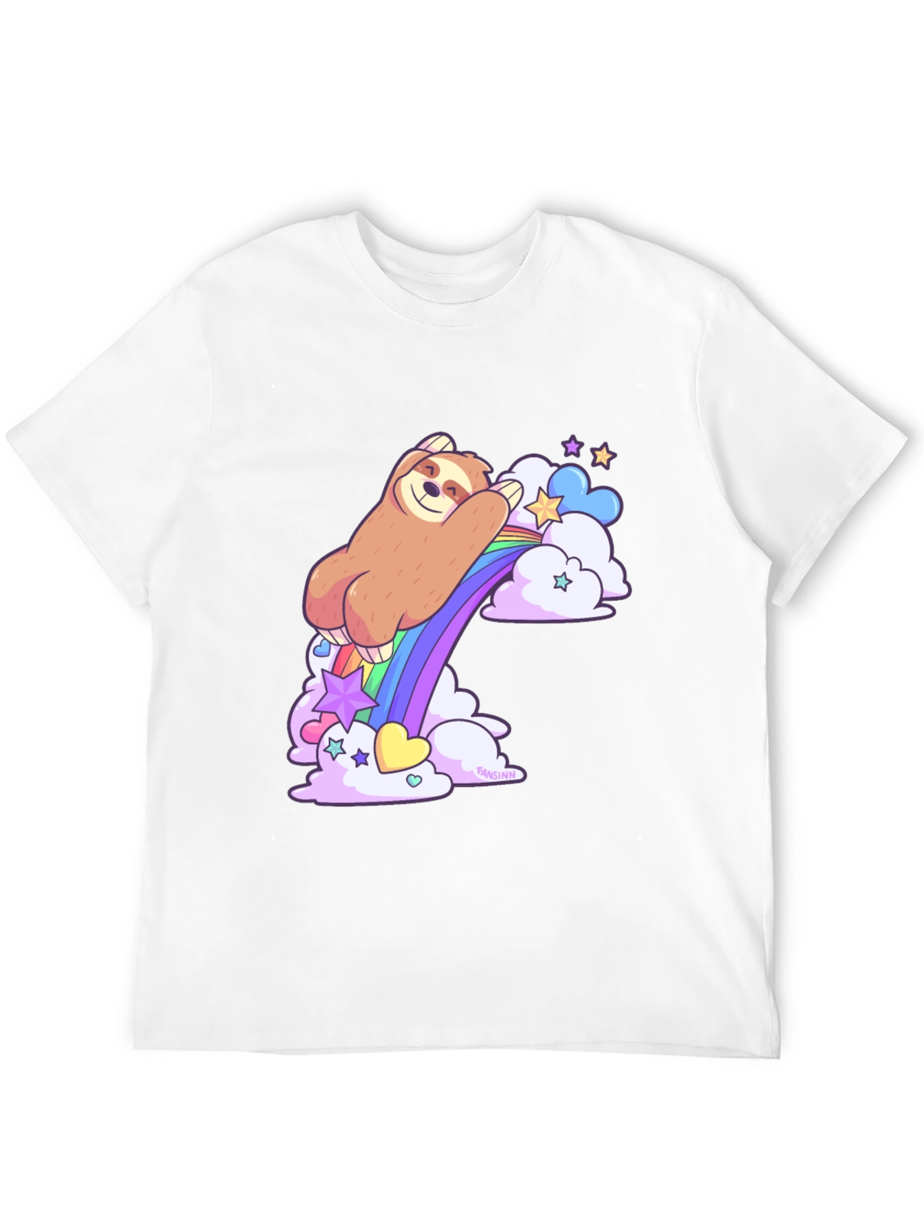 Sloth Riding Rainbow T-Shirt