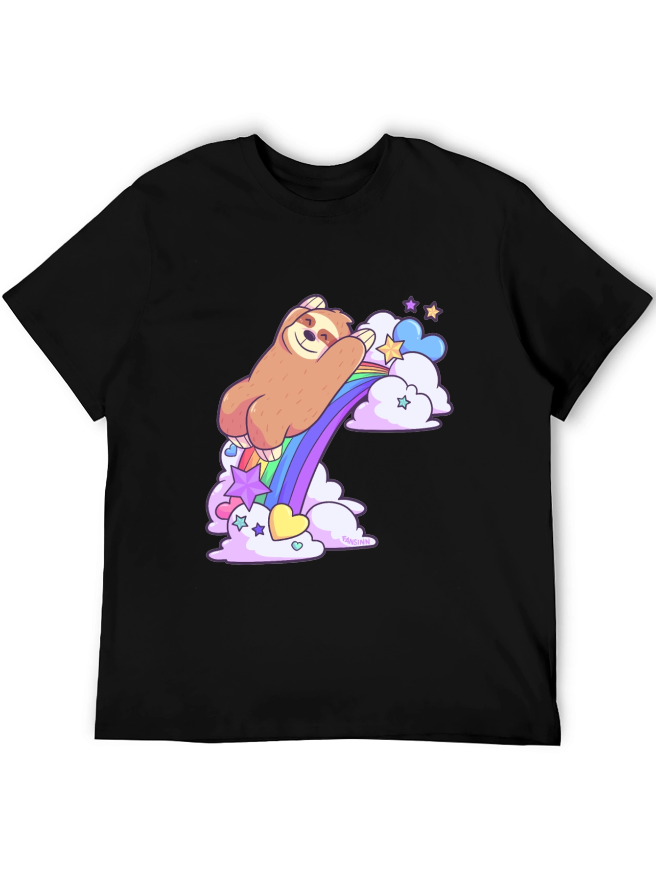 Sloth Riding Rainbow T-Shirt