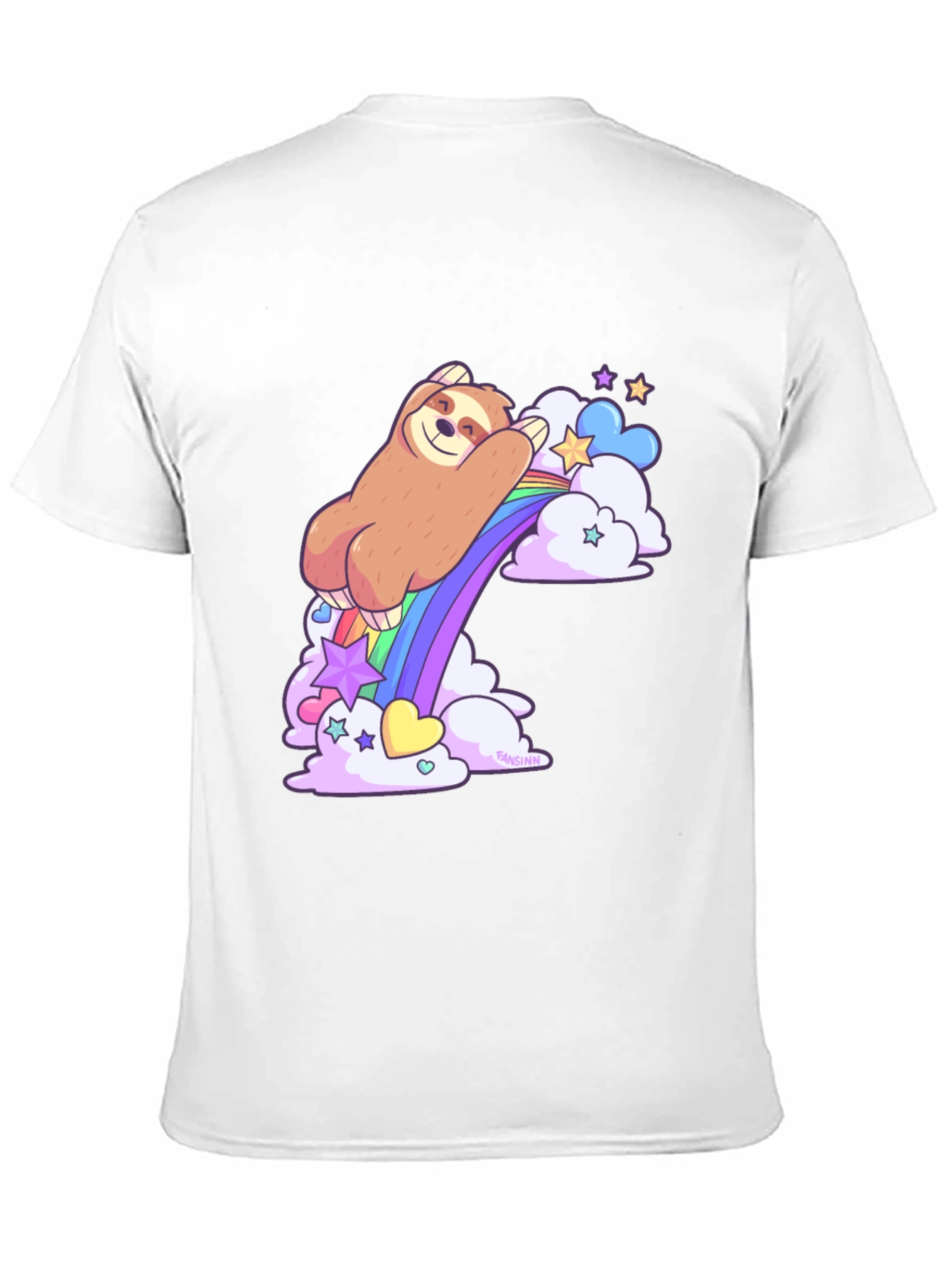Sloth Riding Rainbow T-Shirt