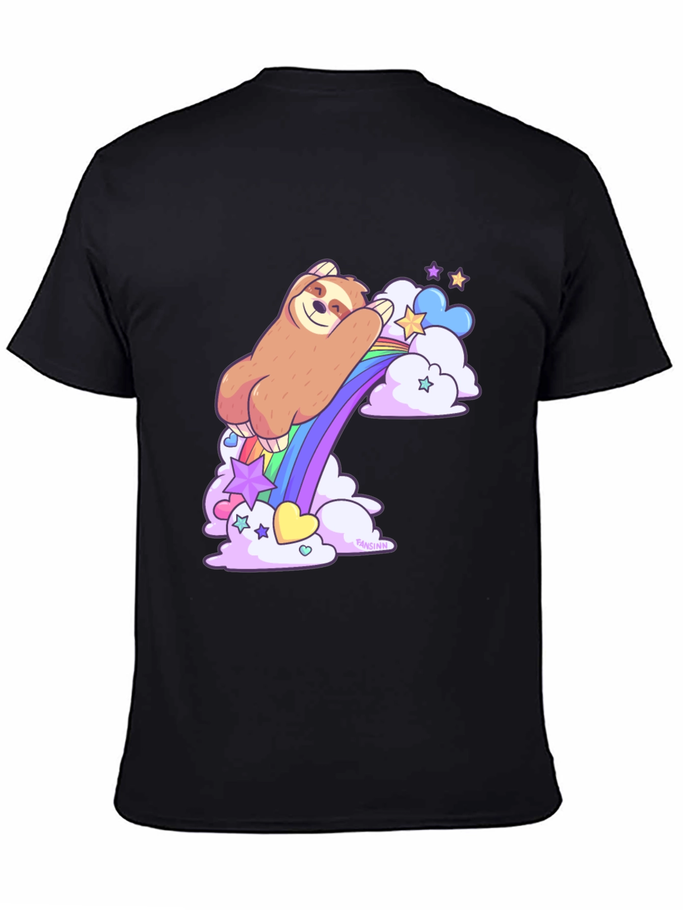 Sloth Riding Rainbow T-Shirt