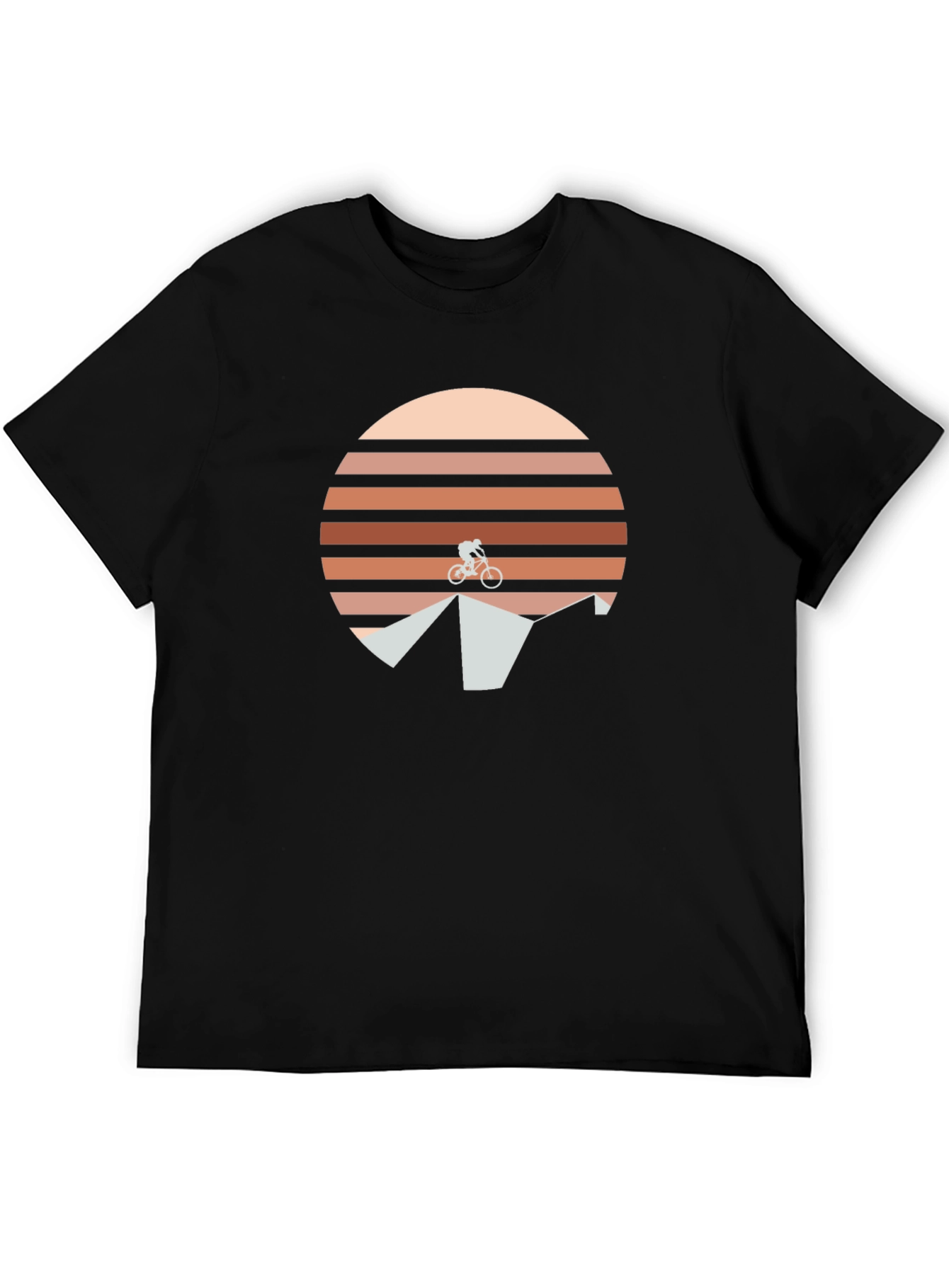 Mountain Bike Sunset Graphic Tee - Black