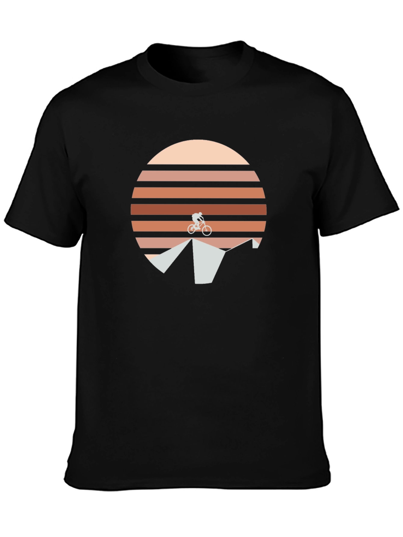 Mountain Bike Sunset Graphic Tee - Black