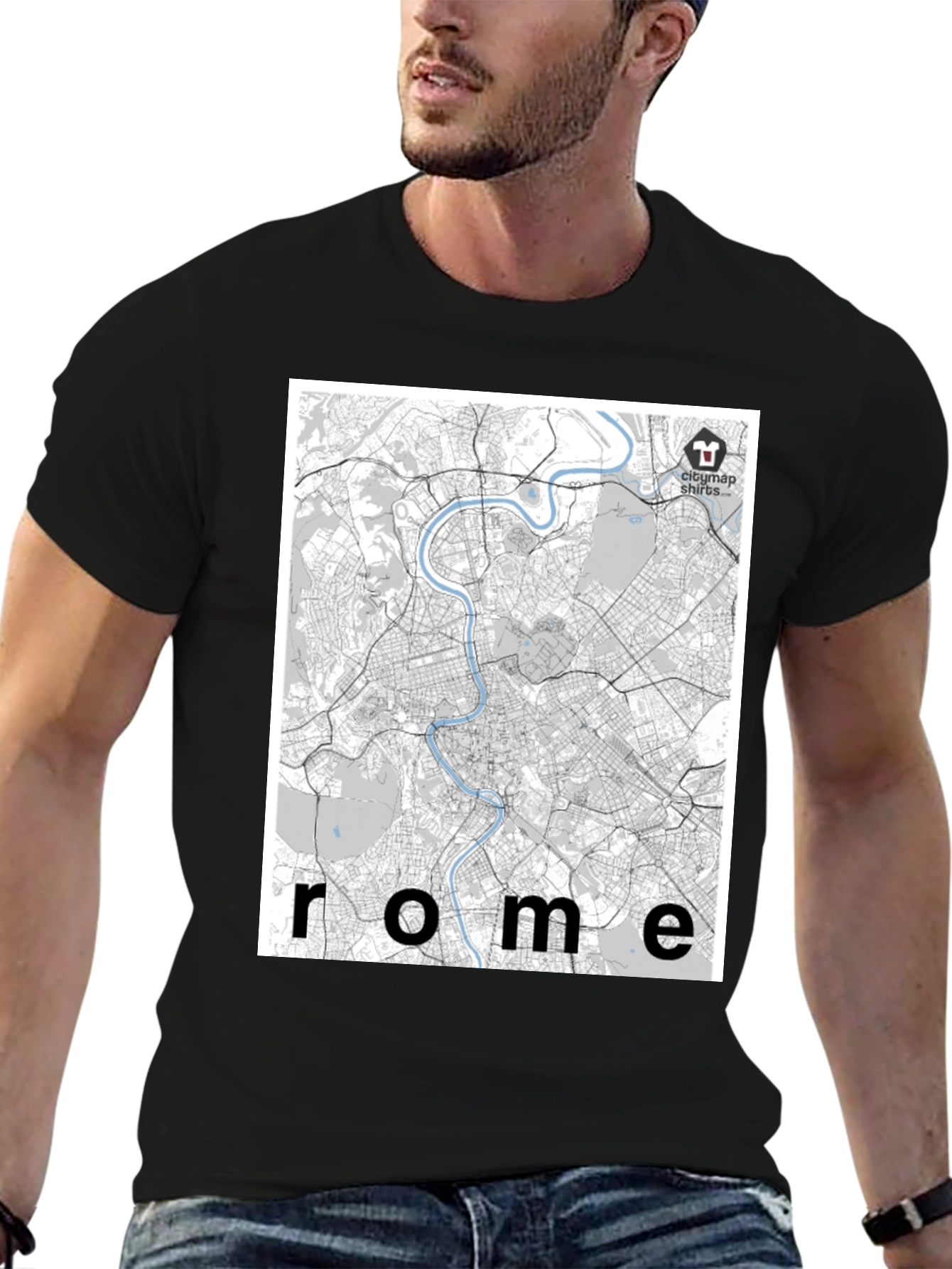 Rome City Map T-Shirt - Urban Explorer Style
