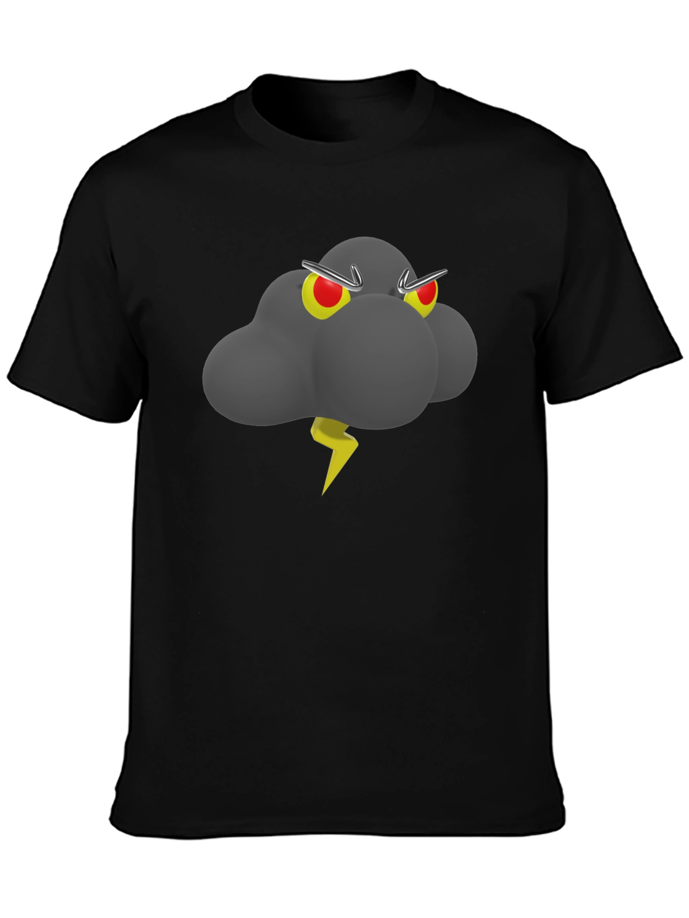 Storm Cloud Graphic Tee - Mens Black T-Shirt