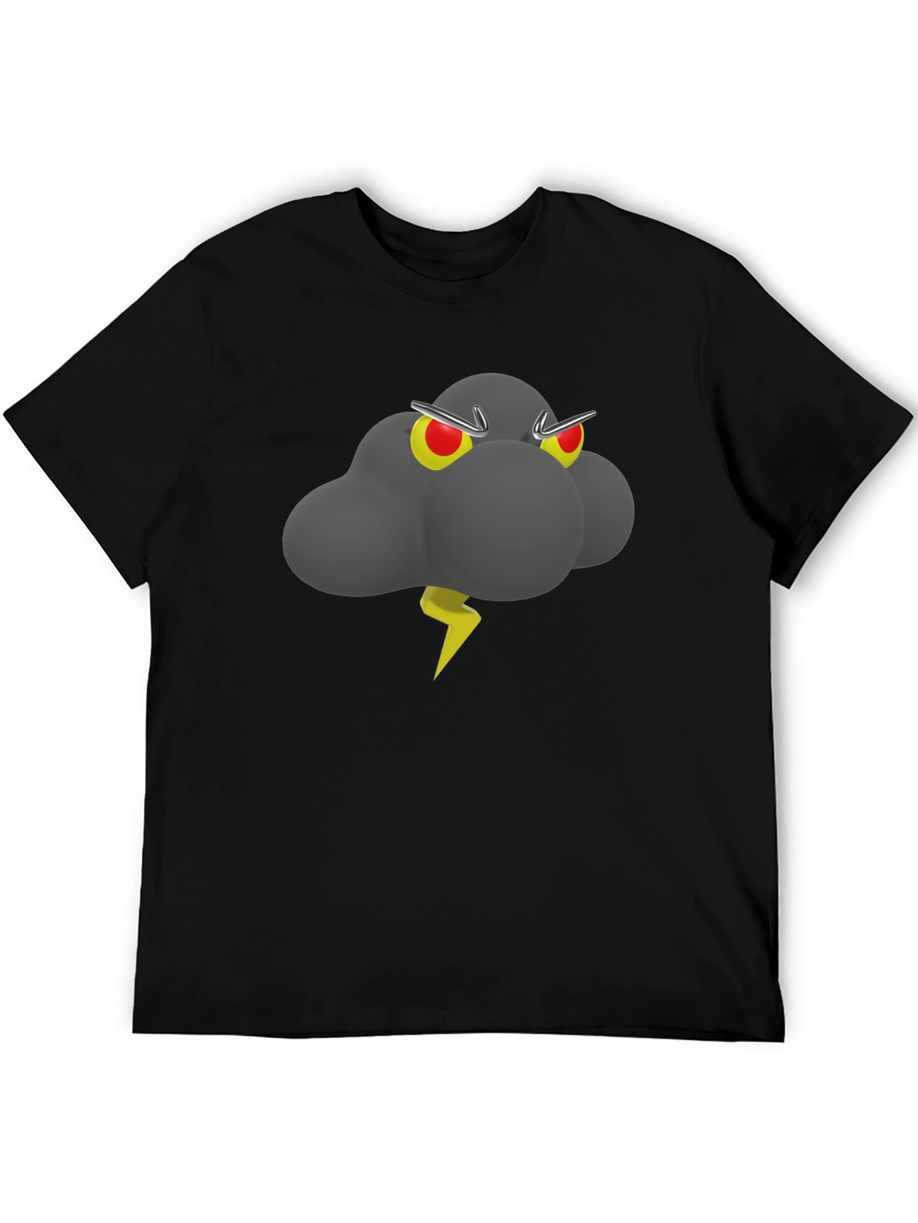 Storm Cloud Graphic Tee - Mens Black T-Shirt