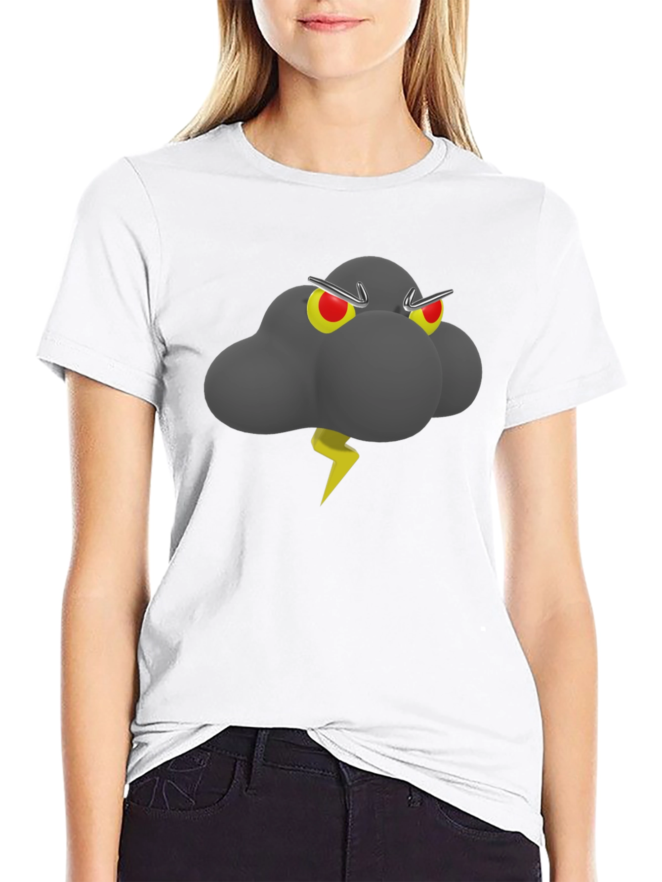 Storm Cloud Graphic Tee - Mens Black T-Shirt