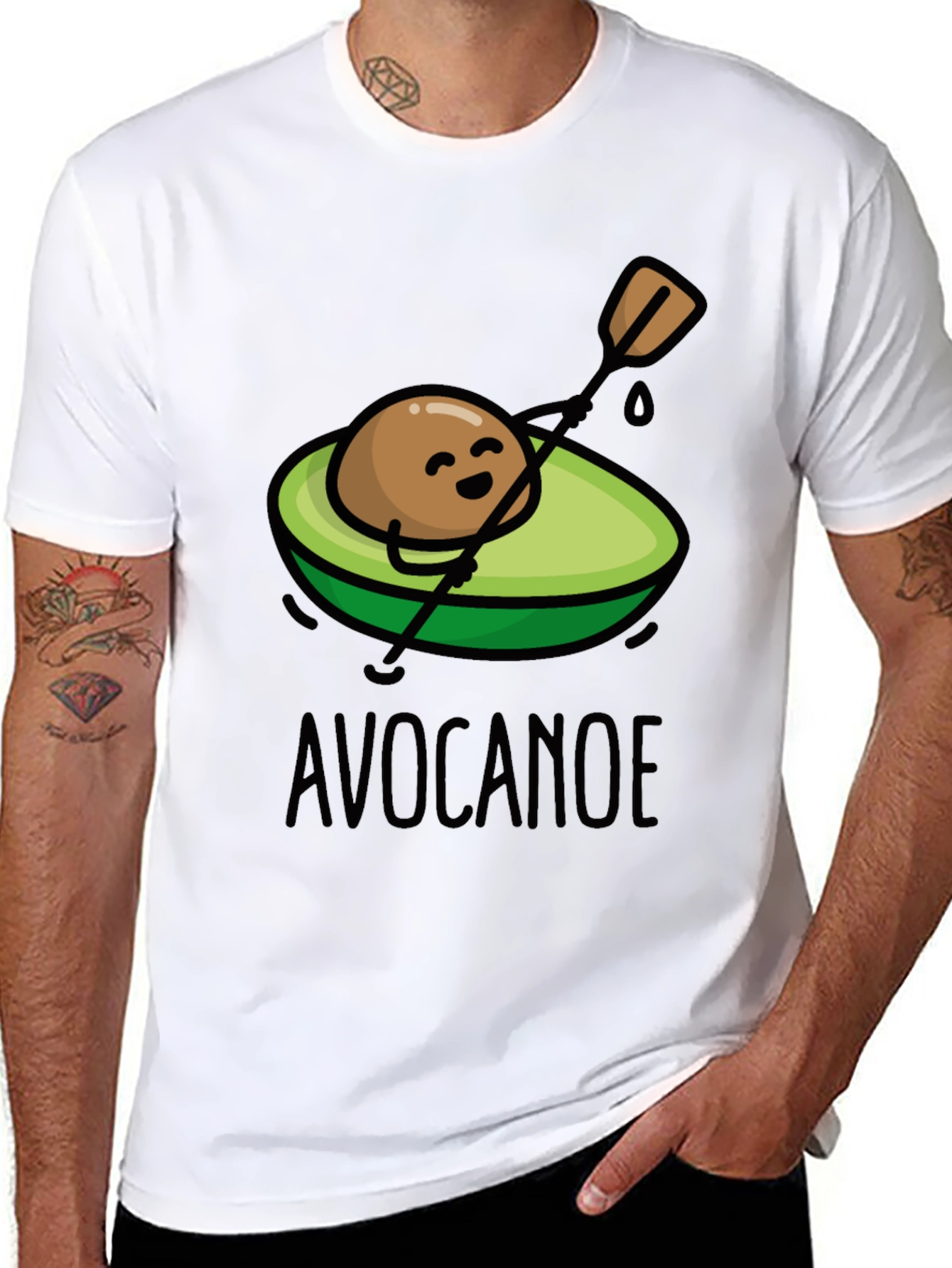 Avocanoe T-Shirt - Humorous Avocado Canoeing Tee