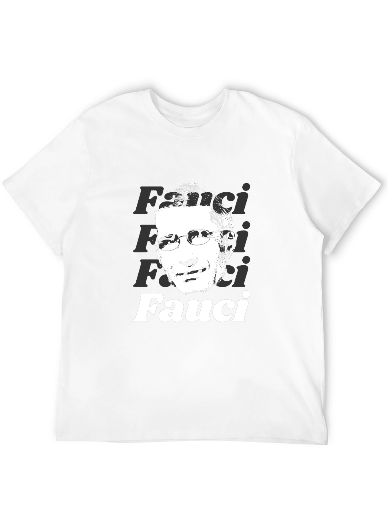 Fauci Portrait Graphic T-Shirt - Black