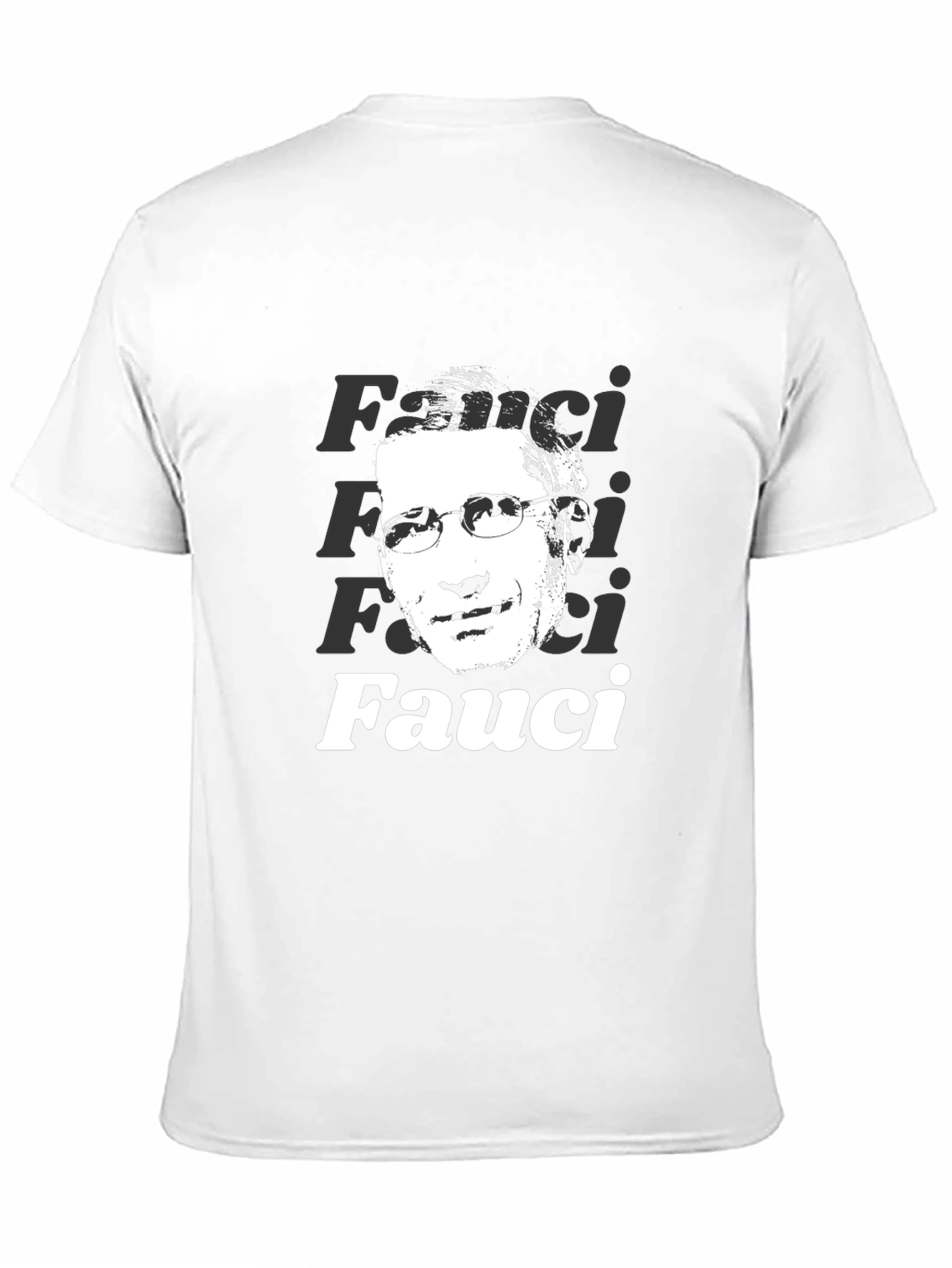 Fauci Portrait Graphic T-Shirt - Black