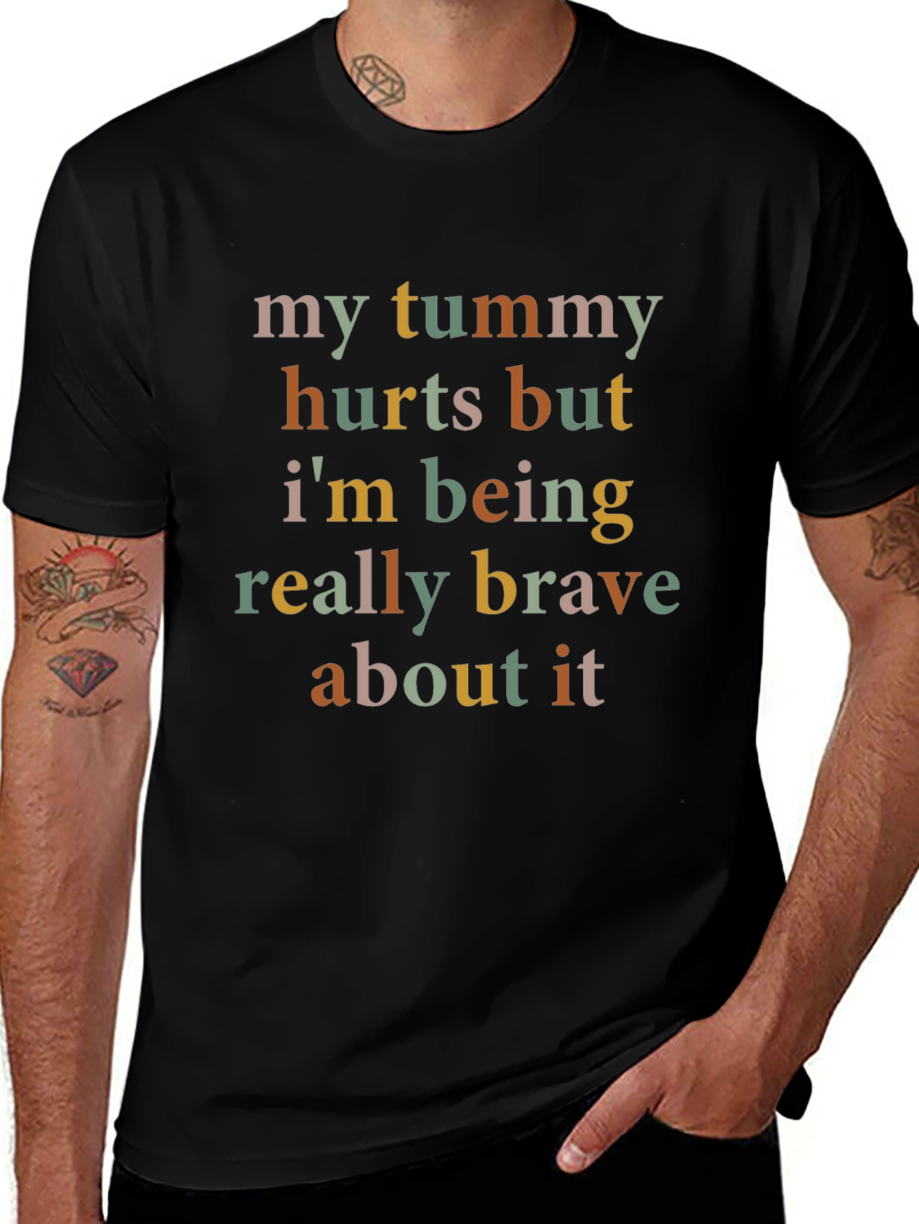 Funny Tummy Hurts Brave Tee