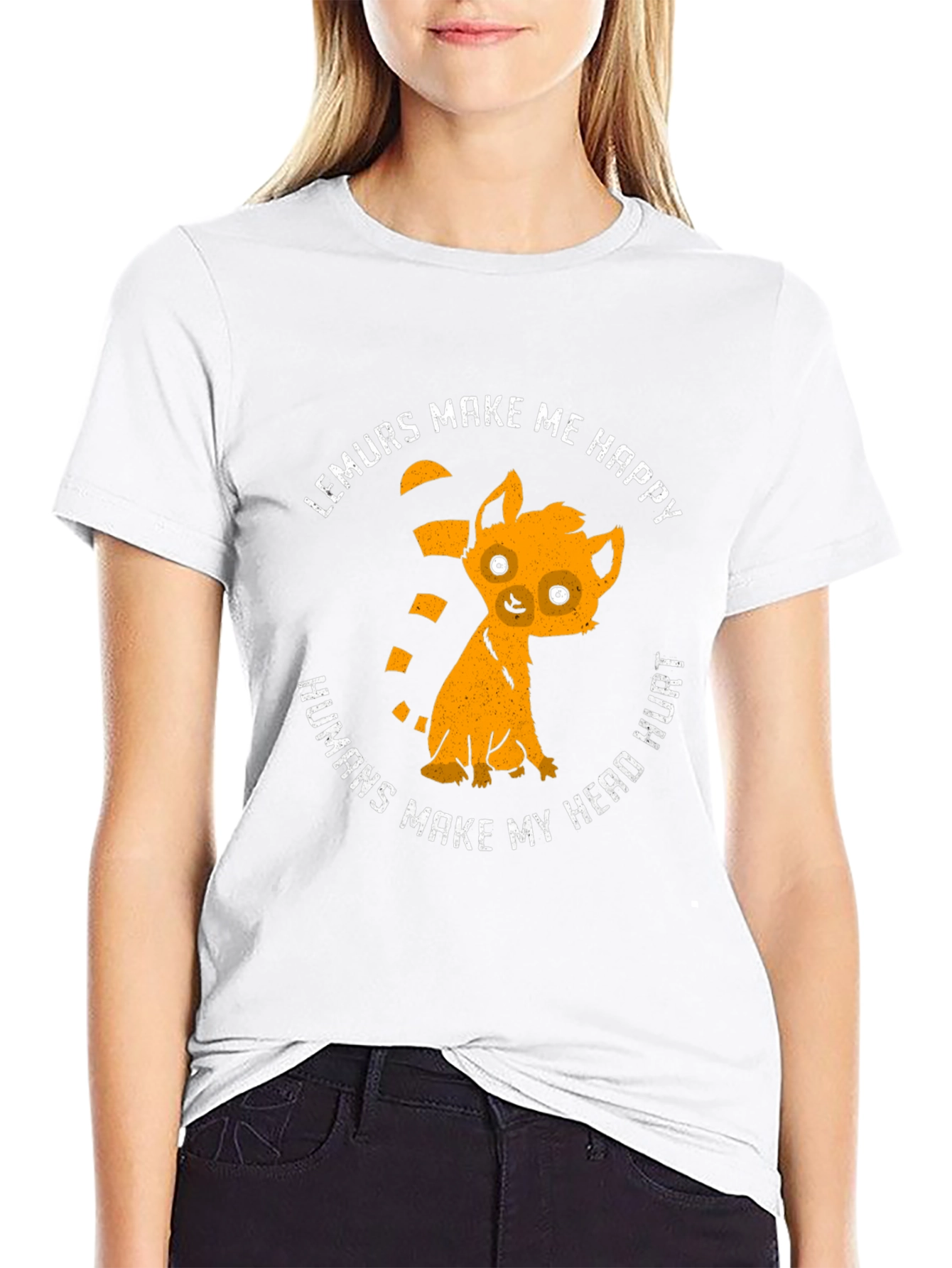 Lemurs Make Me Happy Graphic T-Shirt